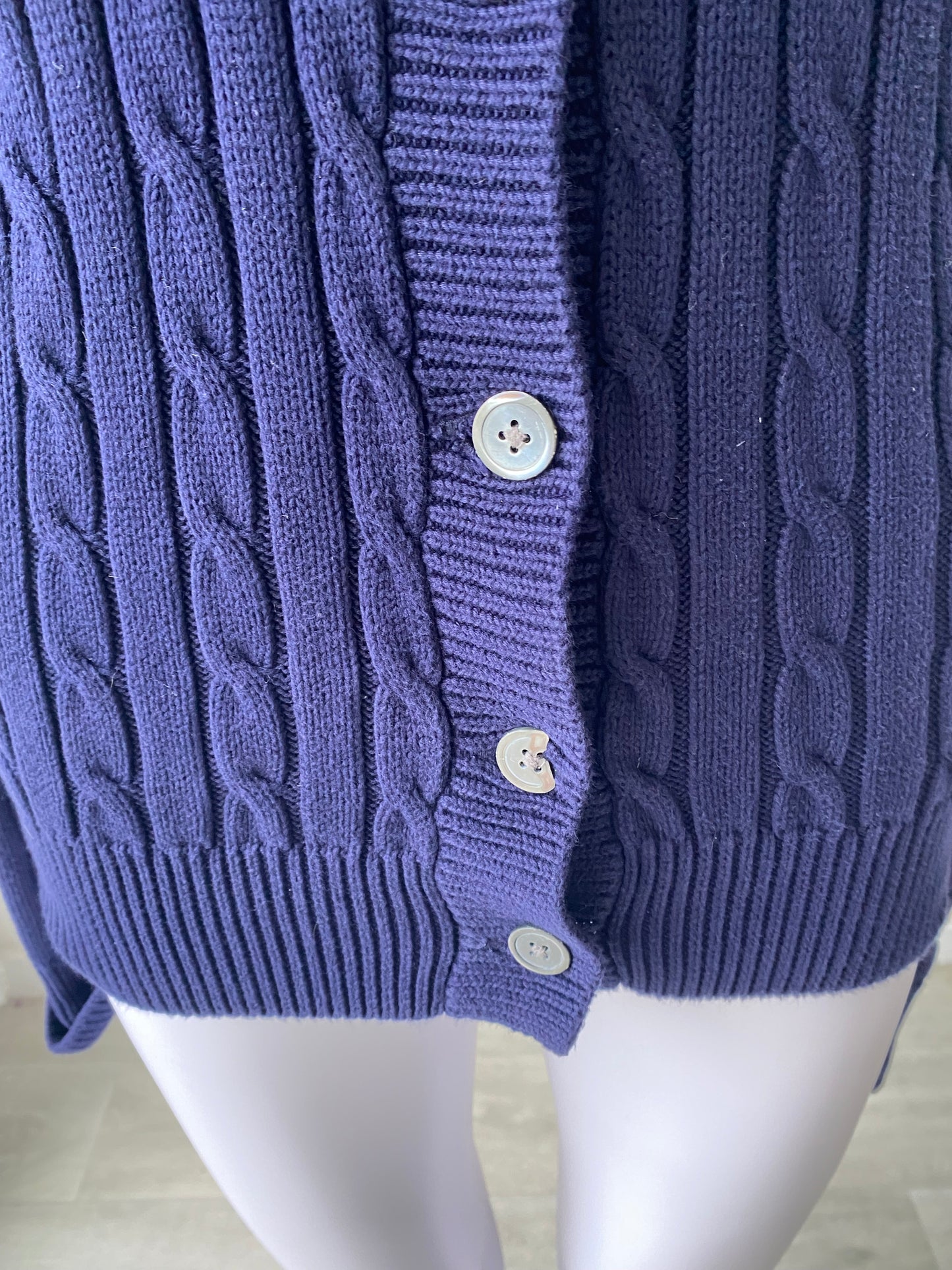 Ralph Lauren Sport Navy Cardigan Size 8