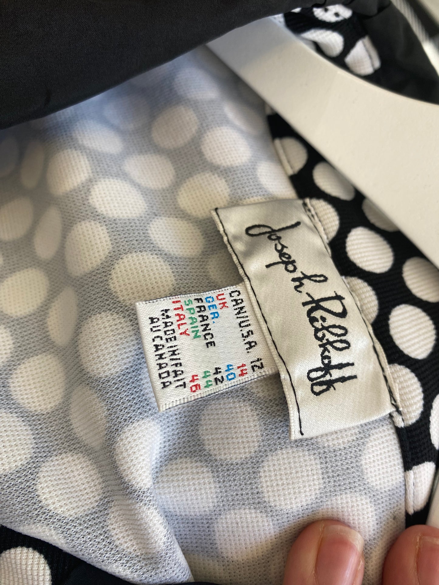 Joseph Ribkoff White Polka Dot Jacket Size 14