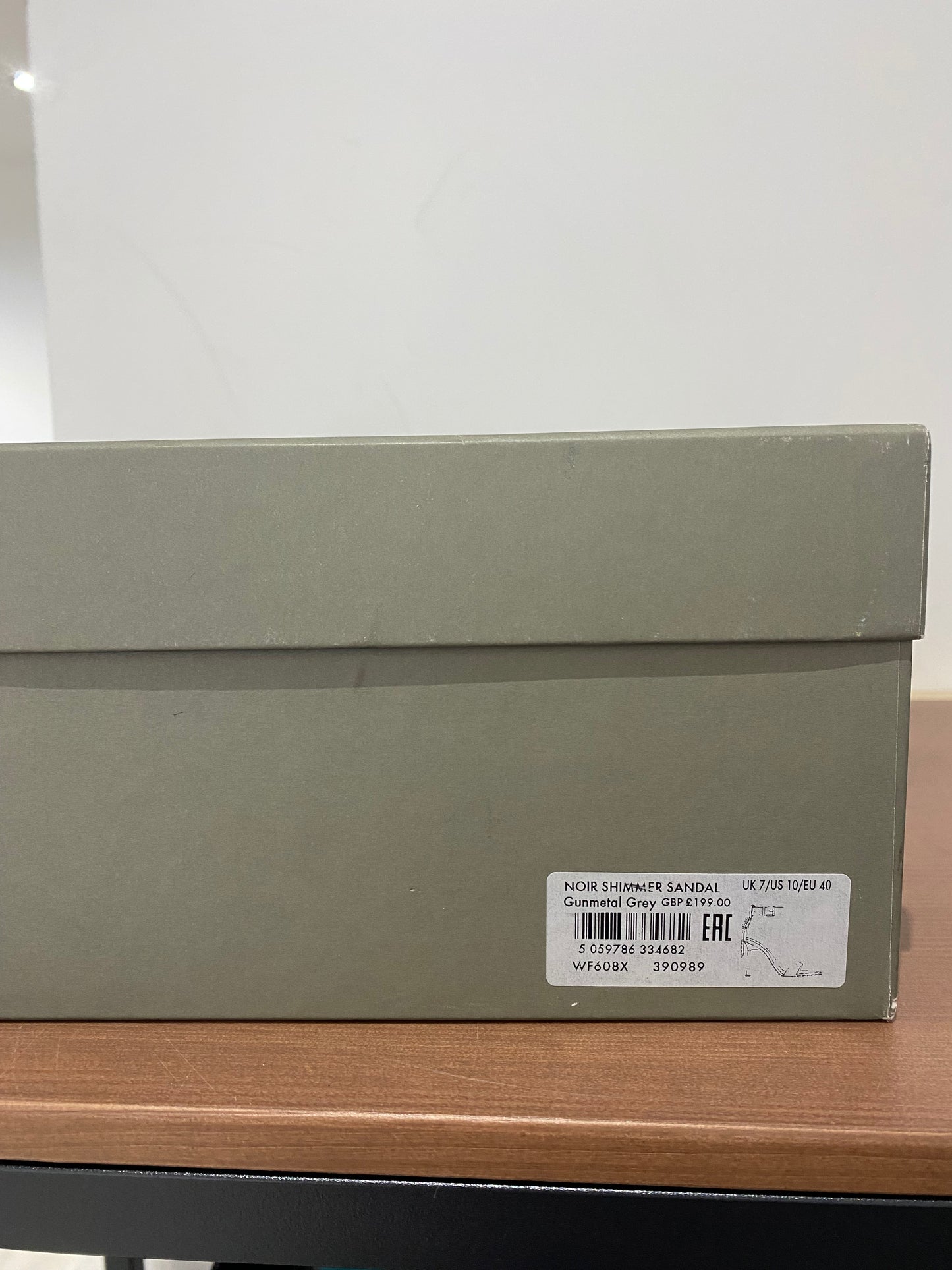 All Saints Pewter Leather Heels Size 7