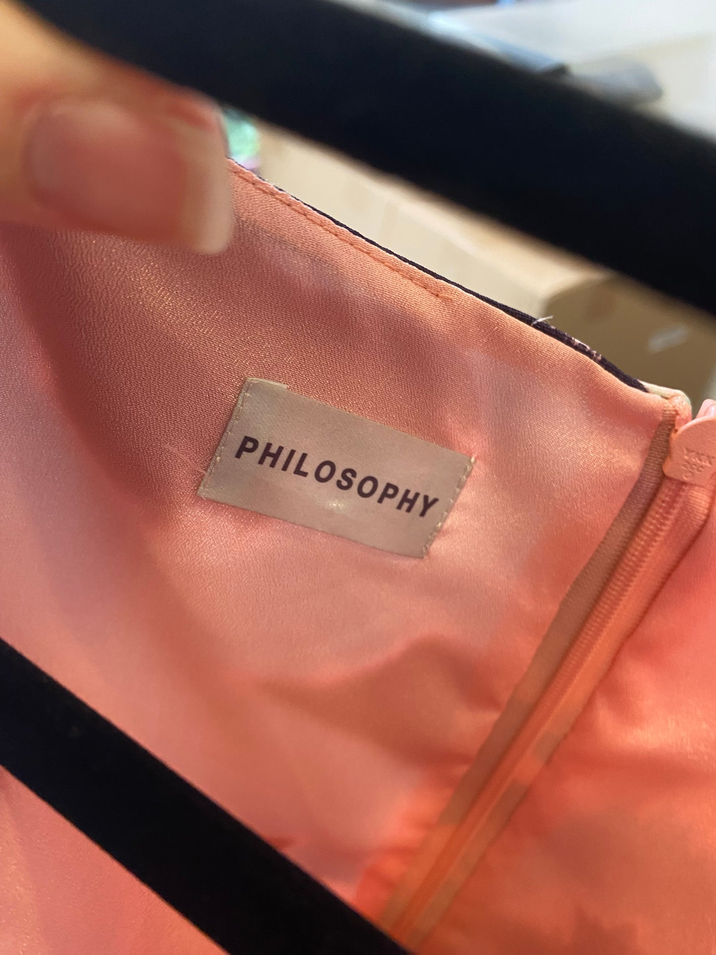 Philosophy Green and Pink Patterned Dress size 10