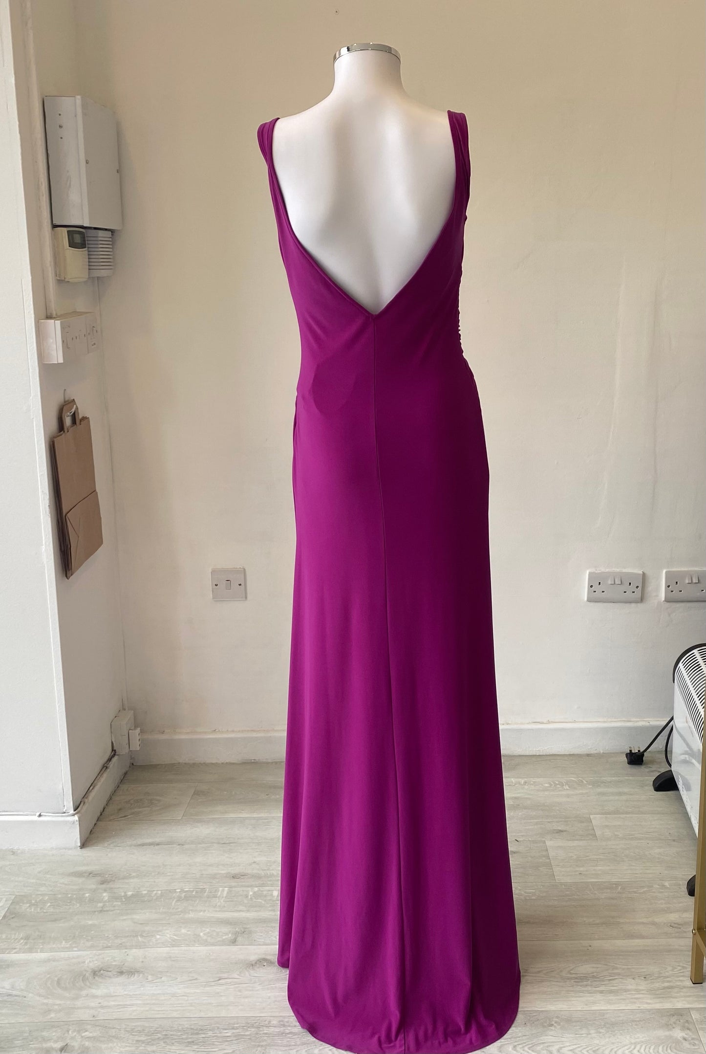 Pia Michi Pink Full Length Gown Prom Dress Size 10