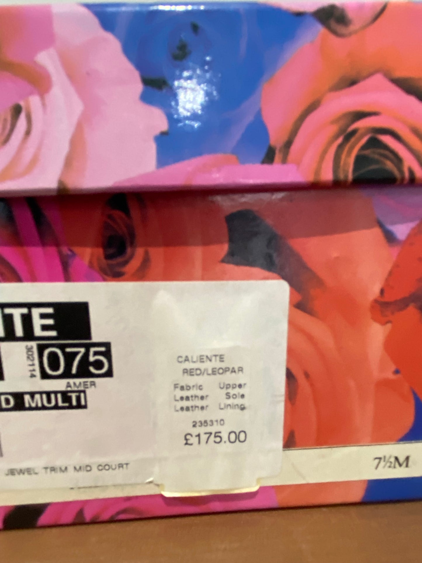 Russell and Bromley Beverley Feldman Leopard Print Contrast Heels with box Size 5.5