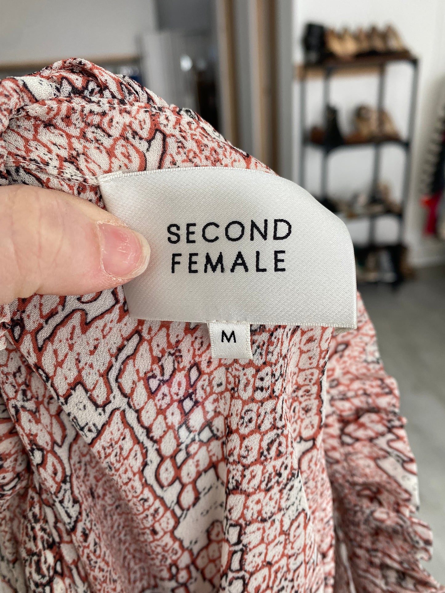 Second Female Pink Snake Print Dress Size 14-16