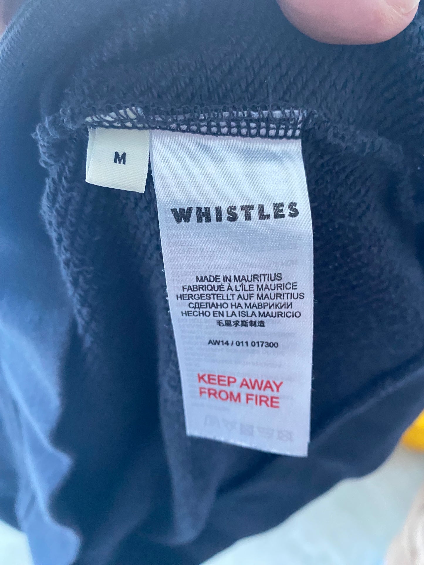 Whistles Navy Slogan Sweater Size 8