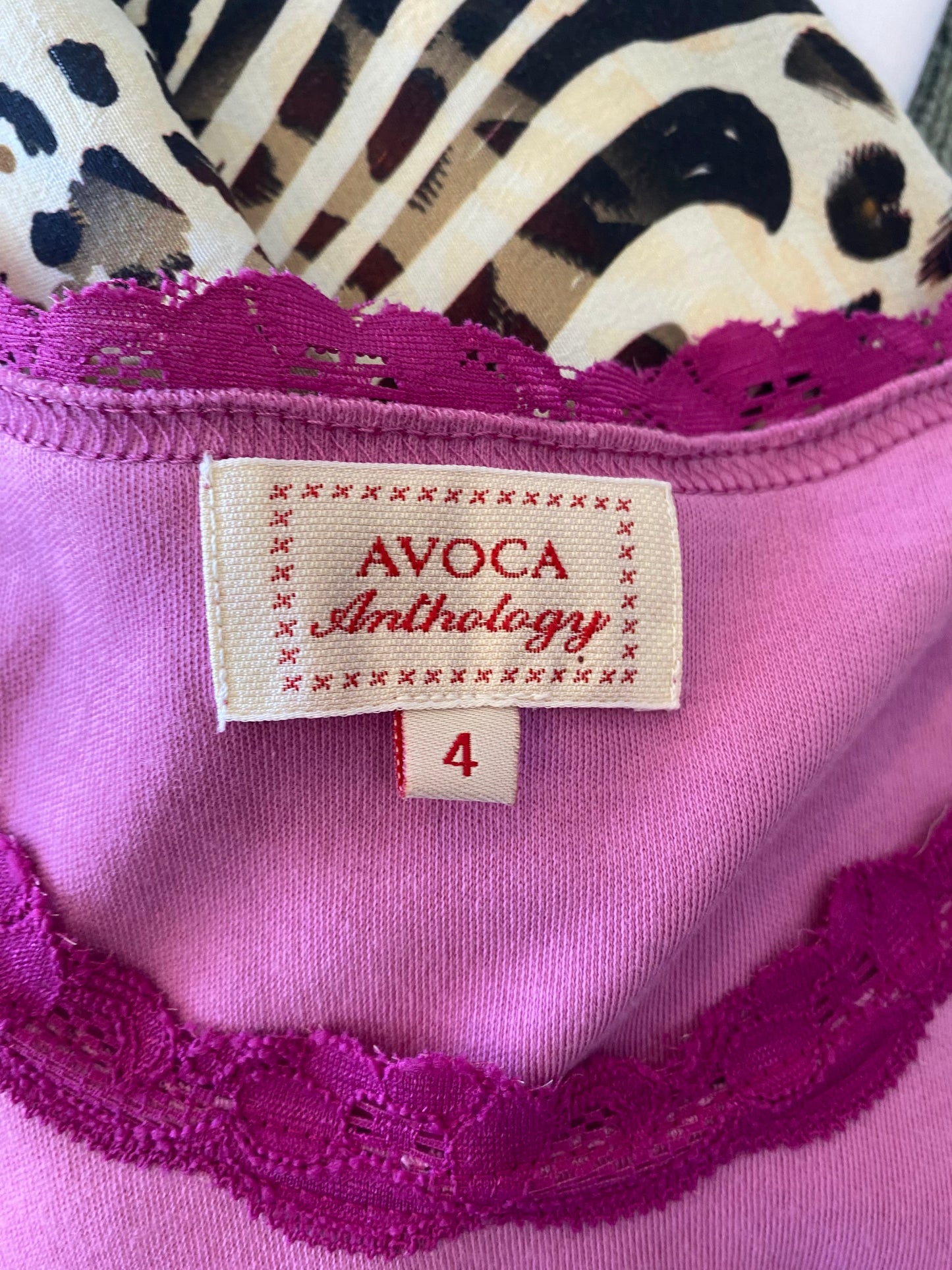 Avoca Anthology pink vest top size 12