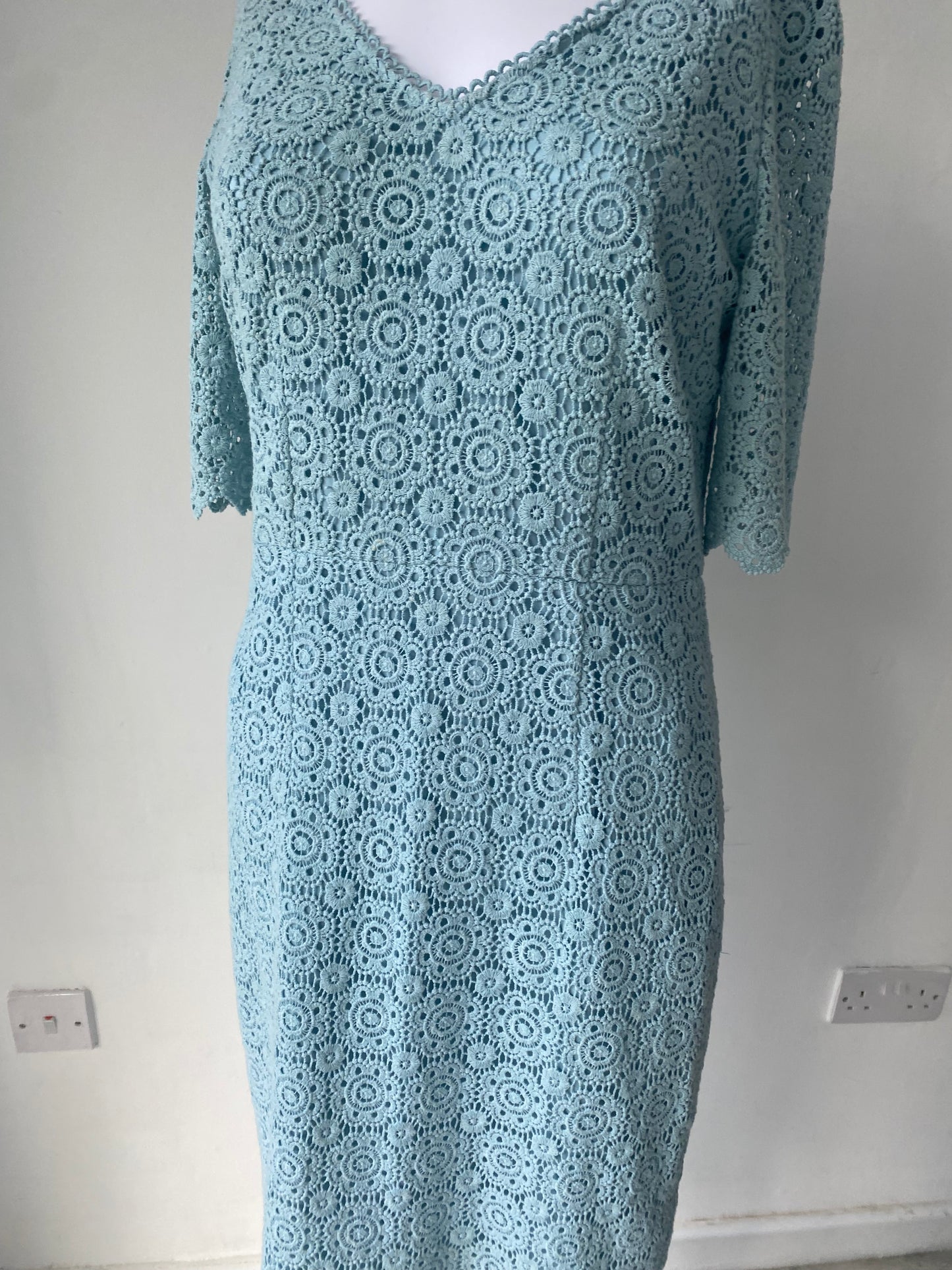Boden Light Blue Lace Dress Size 10