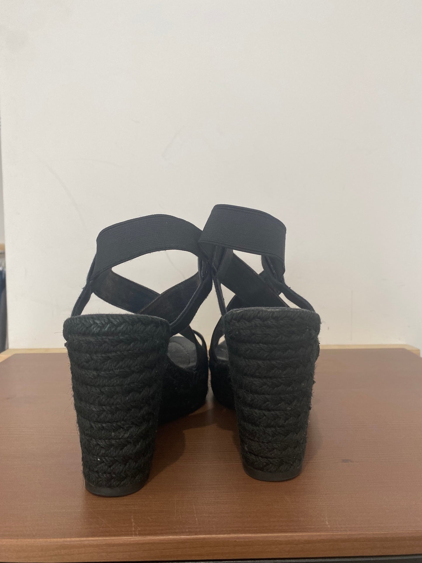 Tommy Hilfiger Black Espadrille Wedges
