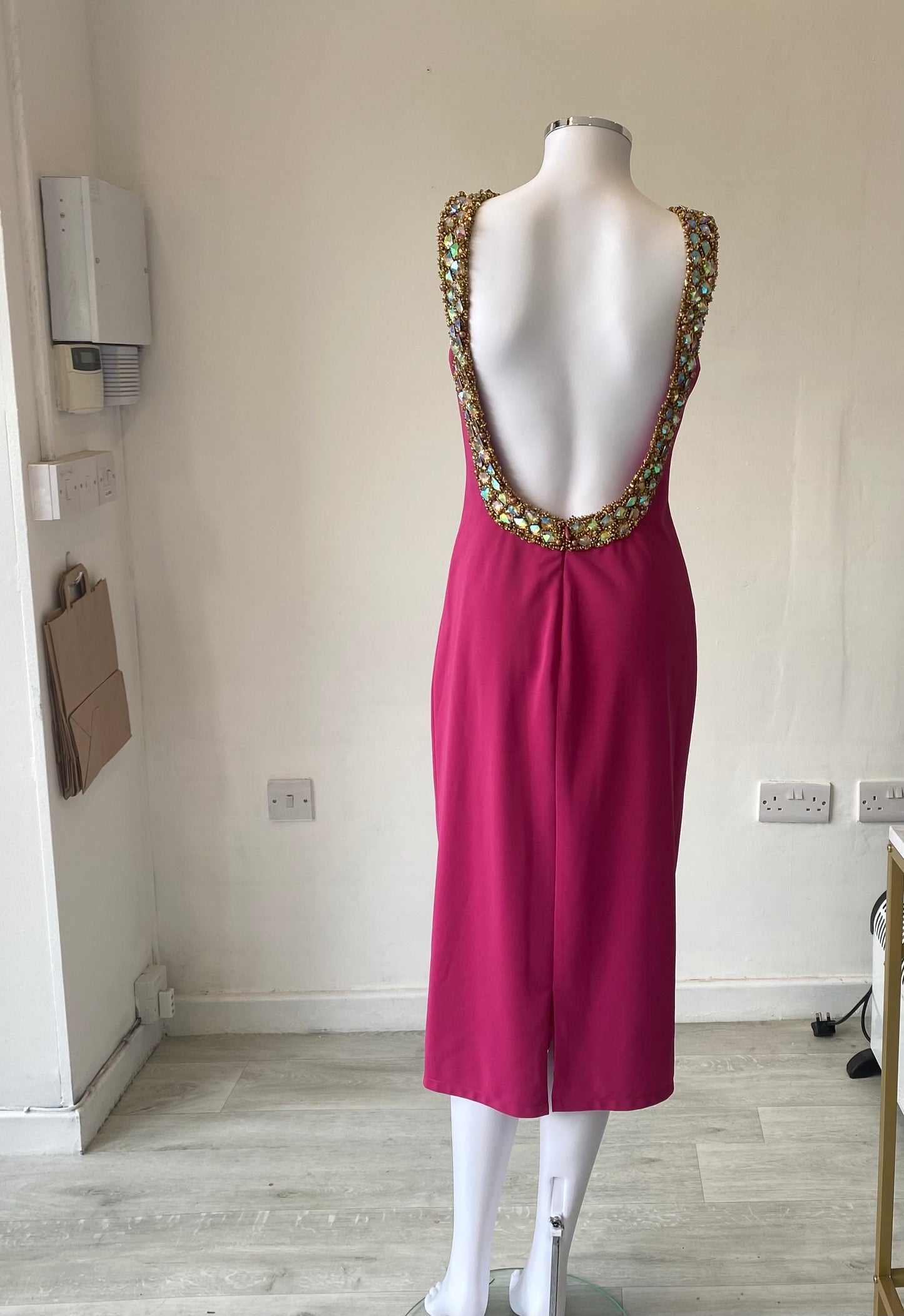 Pia Michi Pink Backless Dress Size 8-10