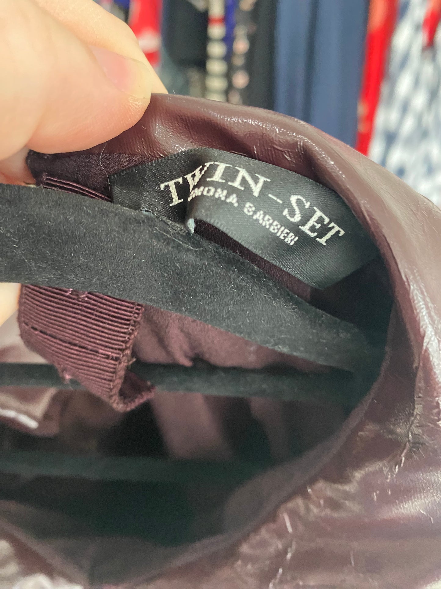 Twin Set burgundy lace dress size 8-10