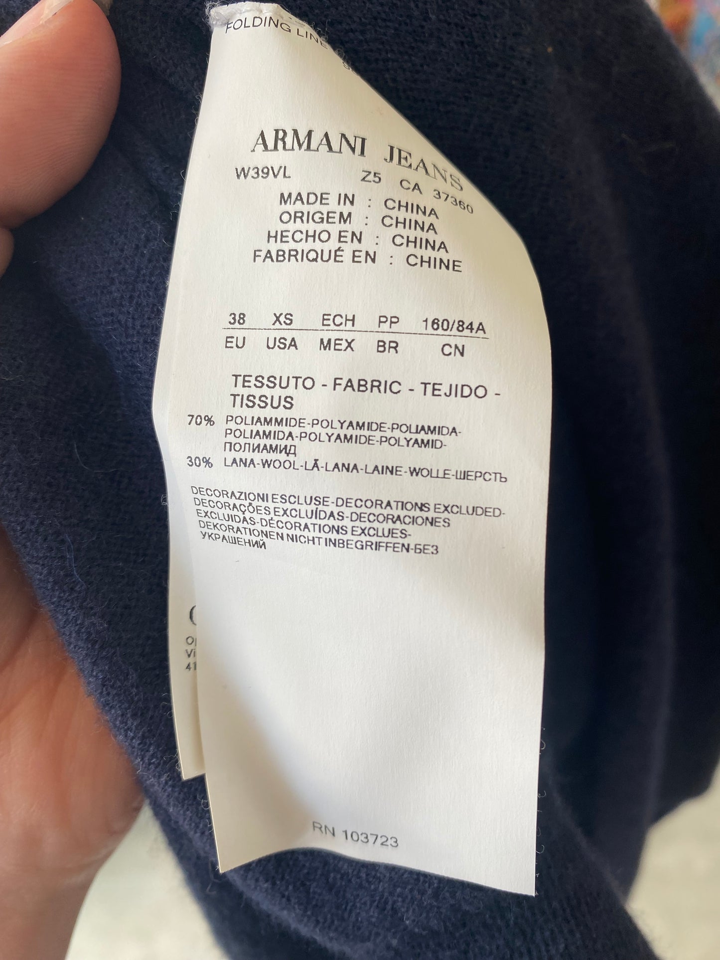 Armani Jeans navy cardigan size 8