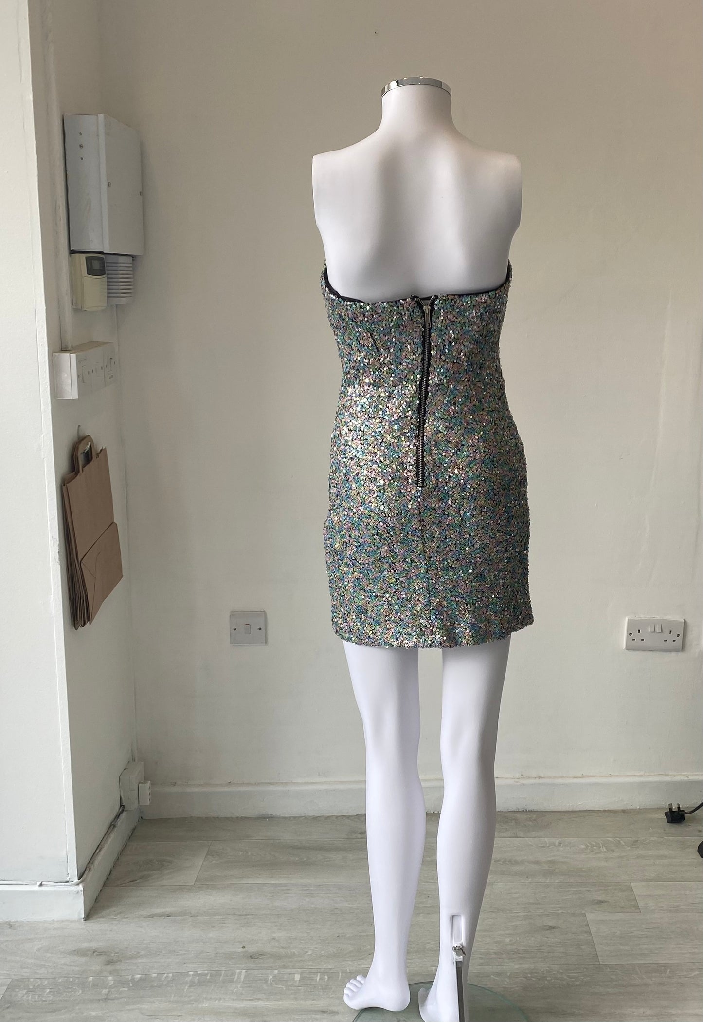 Glamour Strapless Sequin Dress