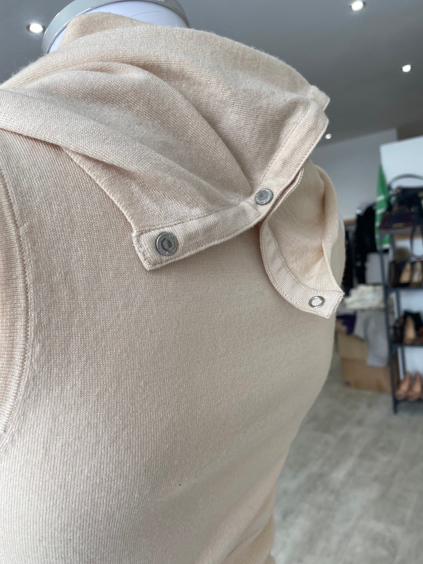 Karen Millen beige knitted top size 8