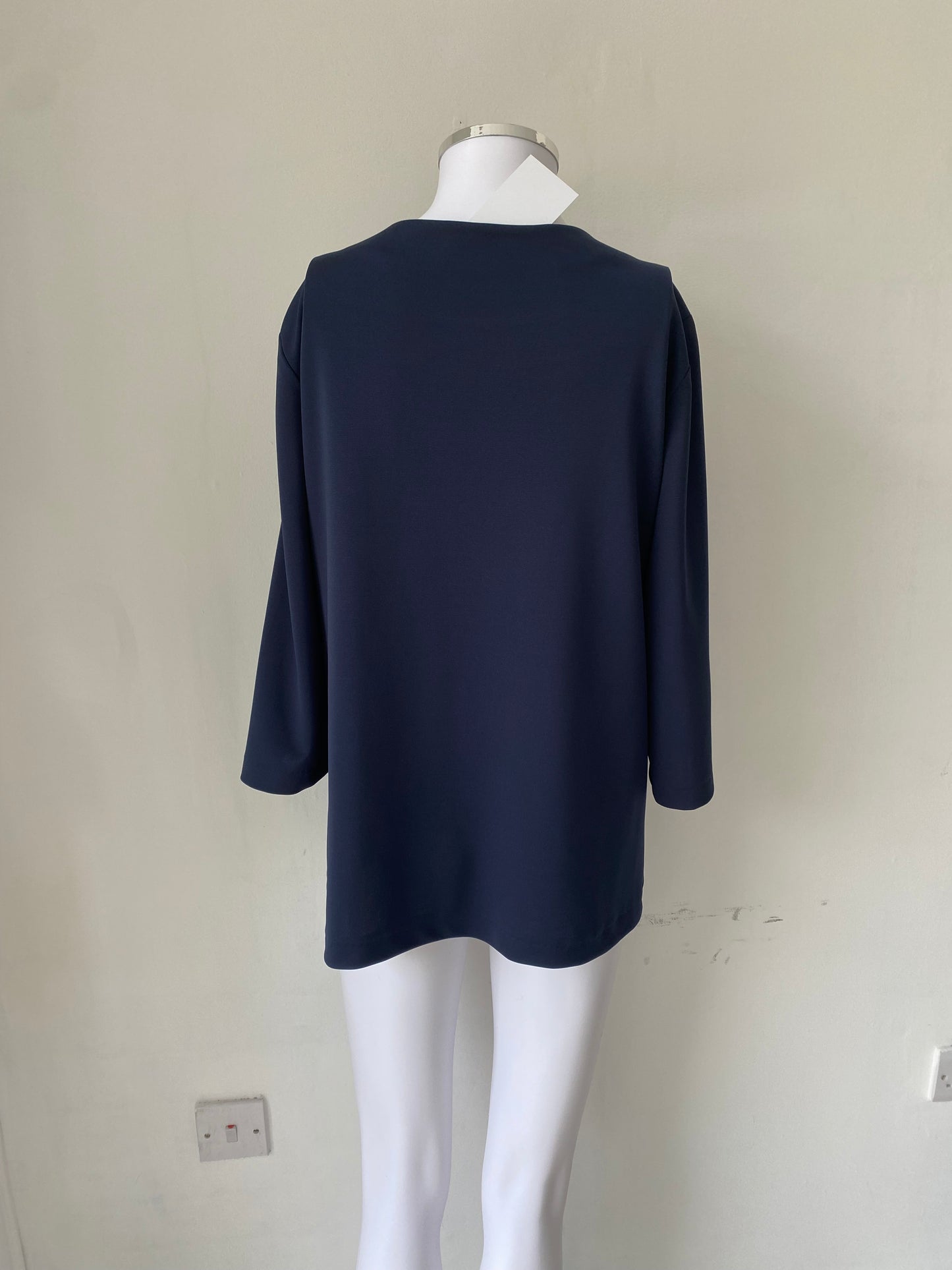 James Lakeland Navy Boat Neck Top Size 12