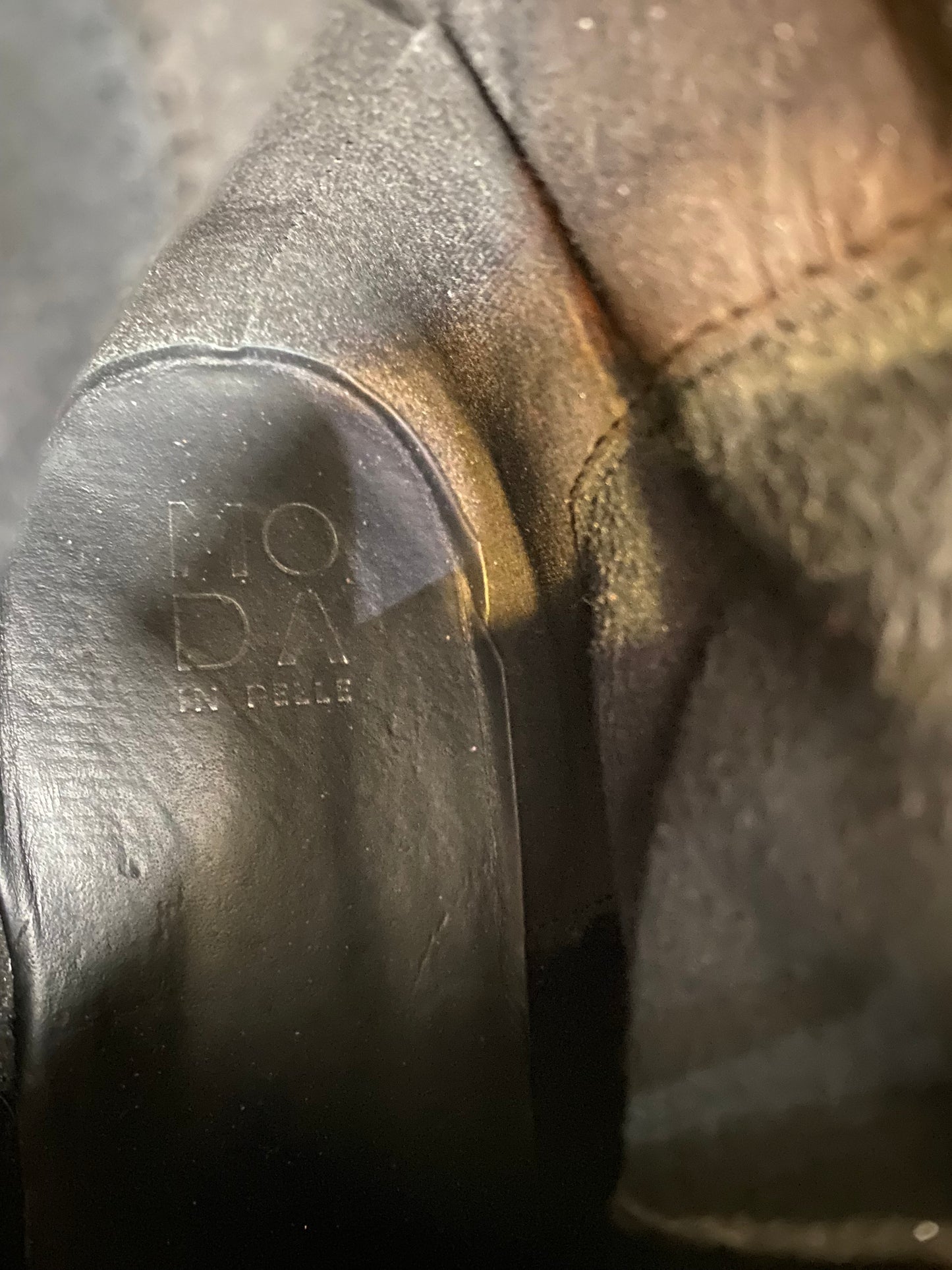 Moda in Pelle Black Leather Knee High Boots Size 6