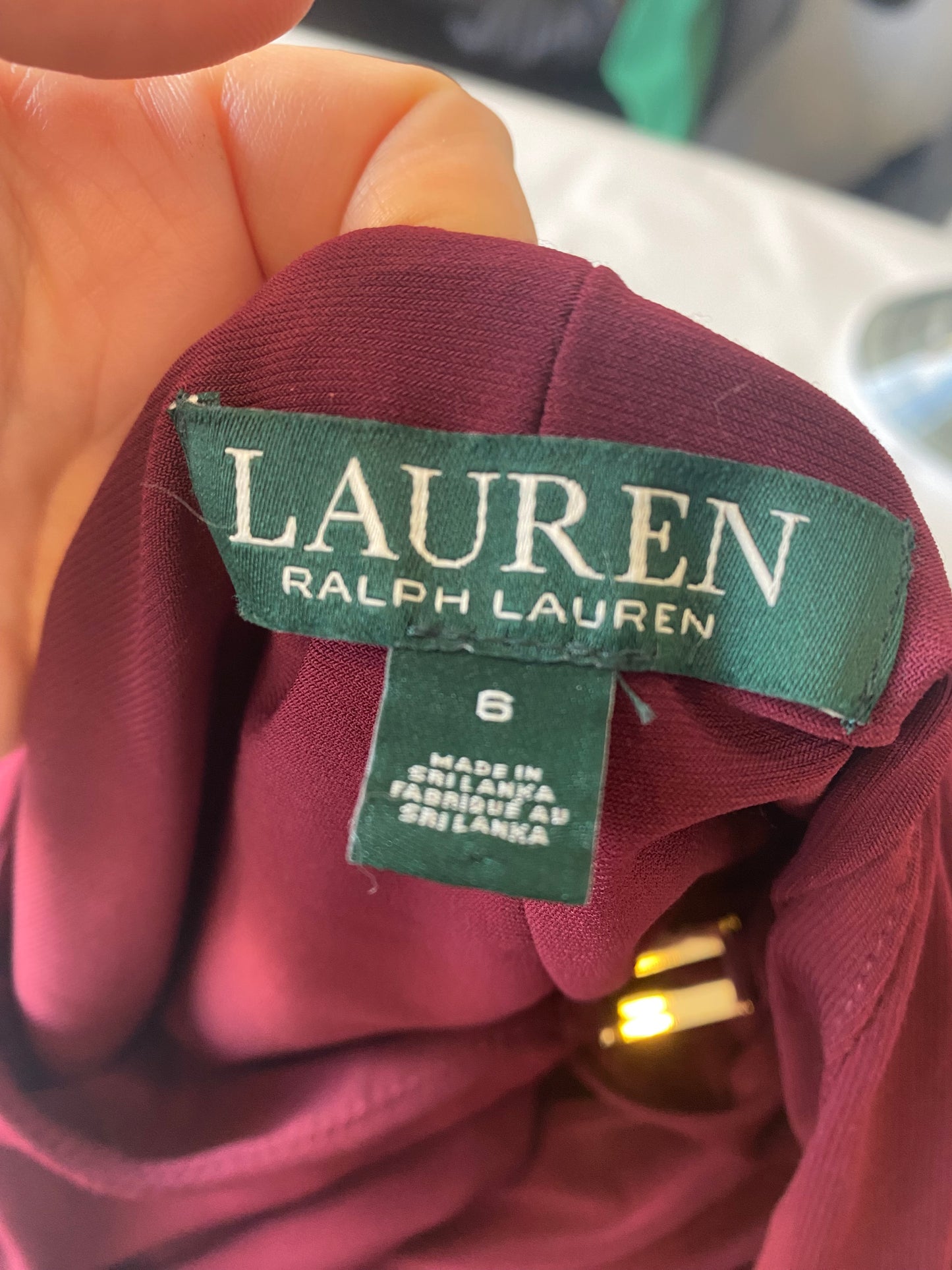 Lauren Ralph Lauren Burgundy Dress Size 10