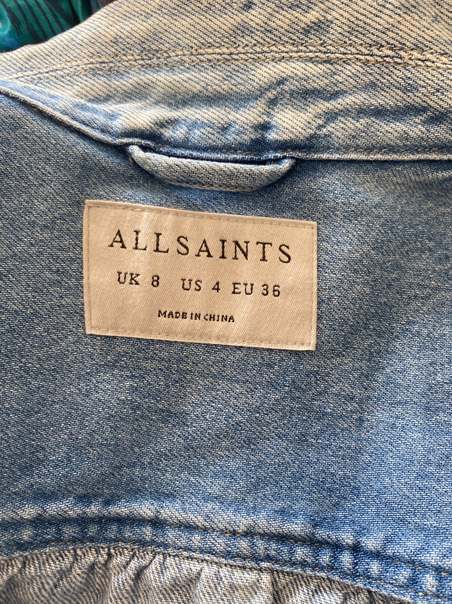 All Saints Light Blue Shacket Size 8