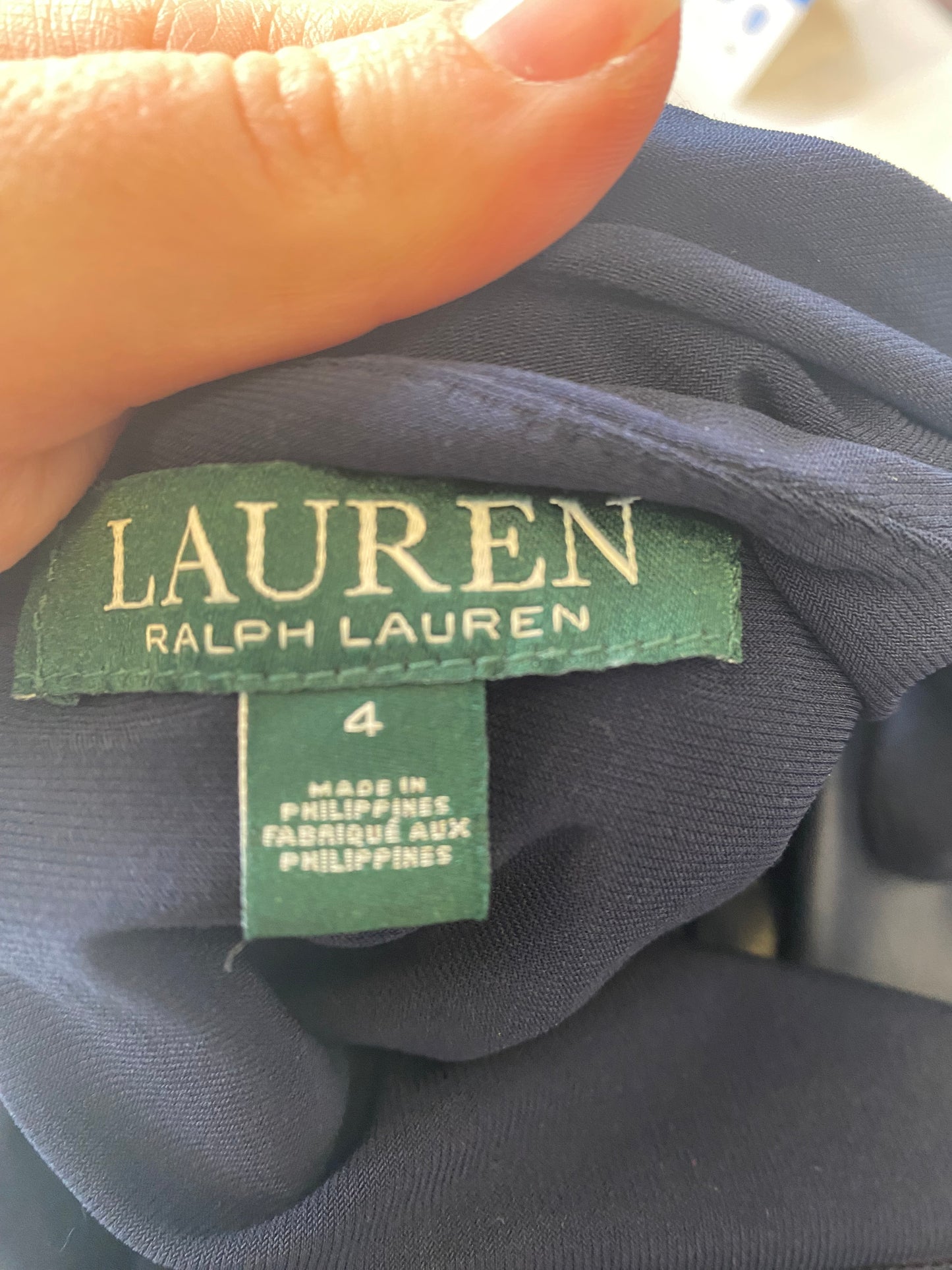 Lauren Ralph Lauren Navy Blue Cold Shoulder Dress Size 8