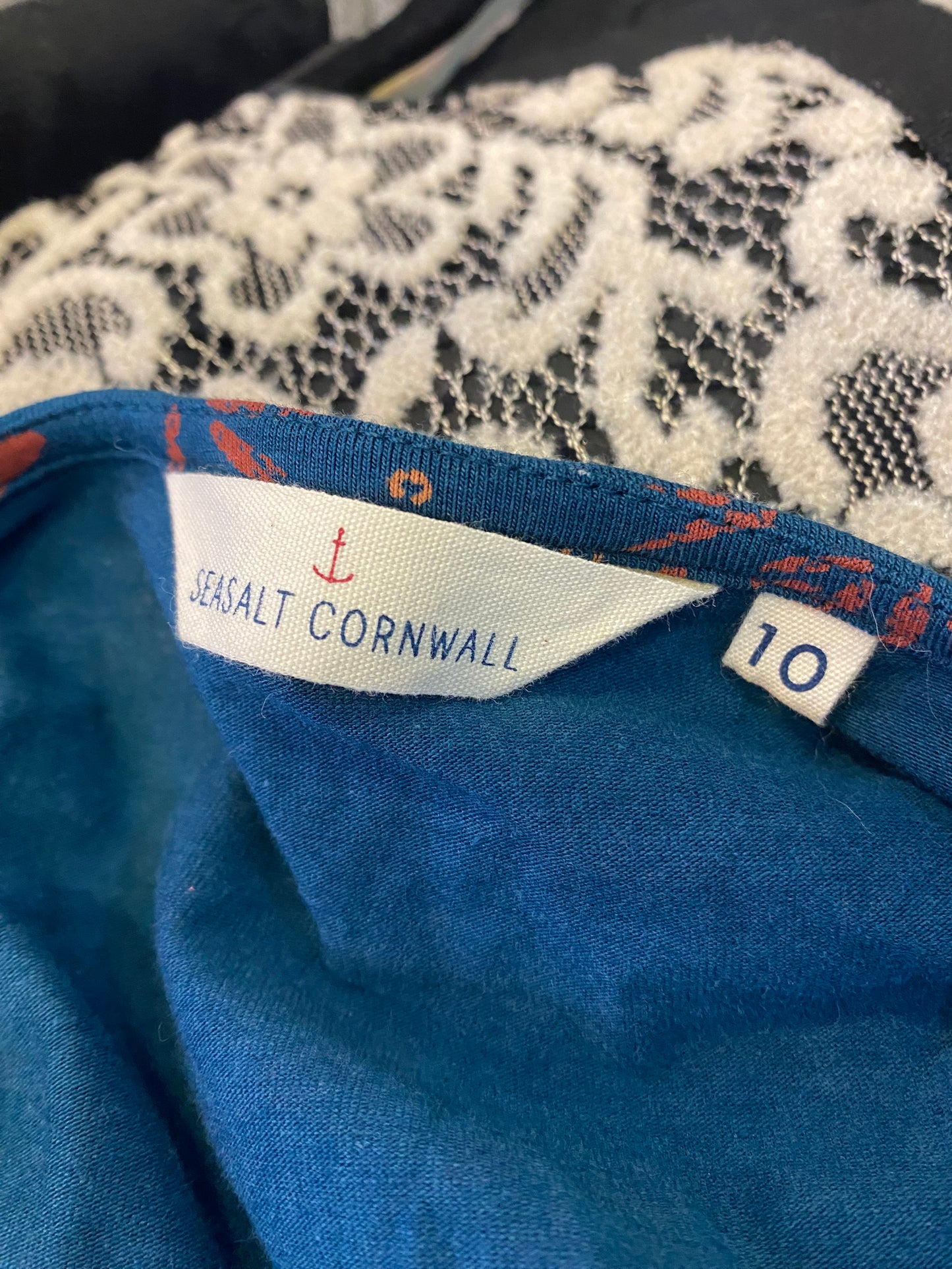 Seasalt Navy Patterned Dress Size 10