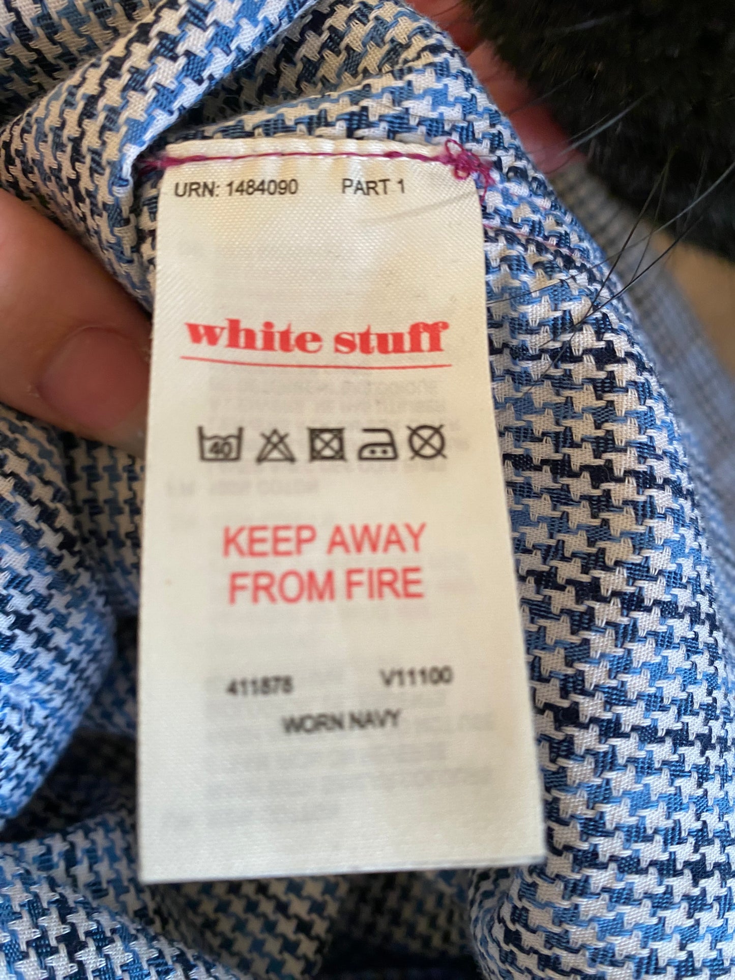 White Stuff Houndstooth Check Shirt Size Large