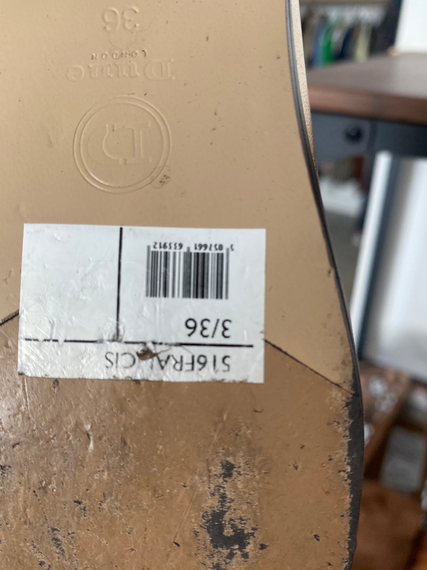 Dune Gold Brogue Shoes Size 3