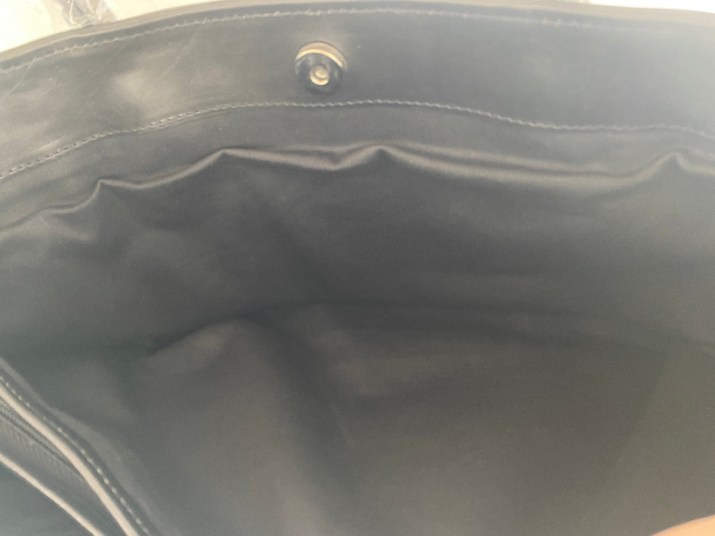 Tods Black Leather Tote Handbag