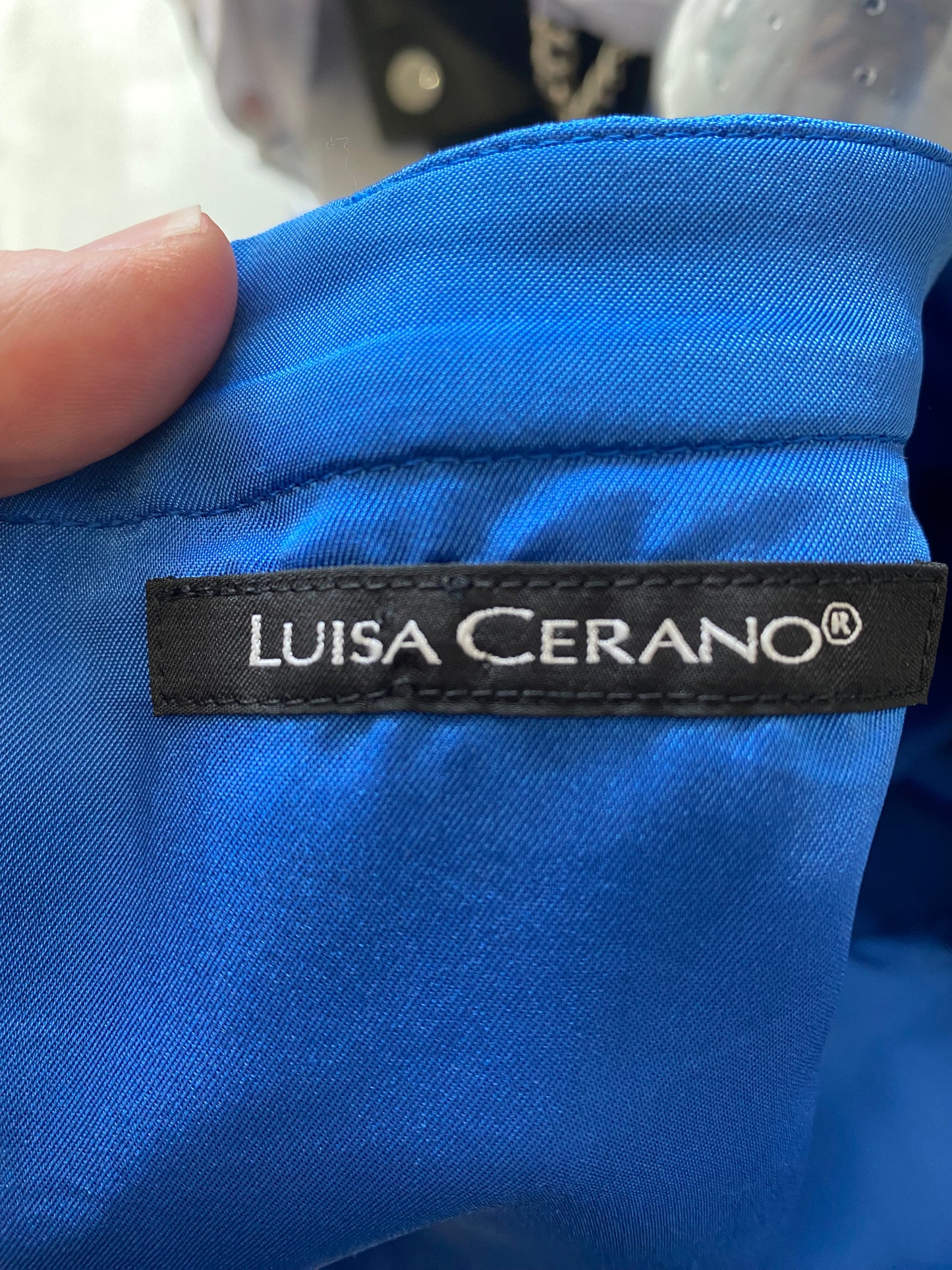 Luisa Cerano Blue Dress Size 8