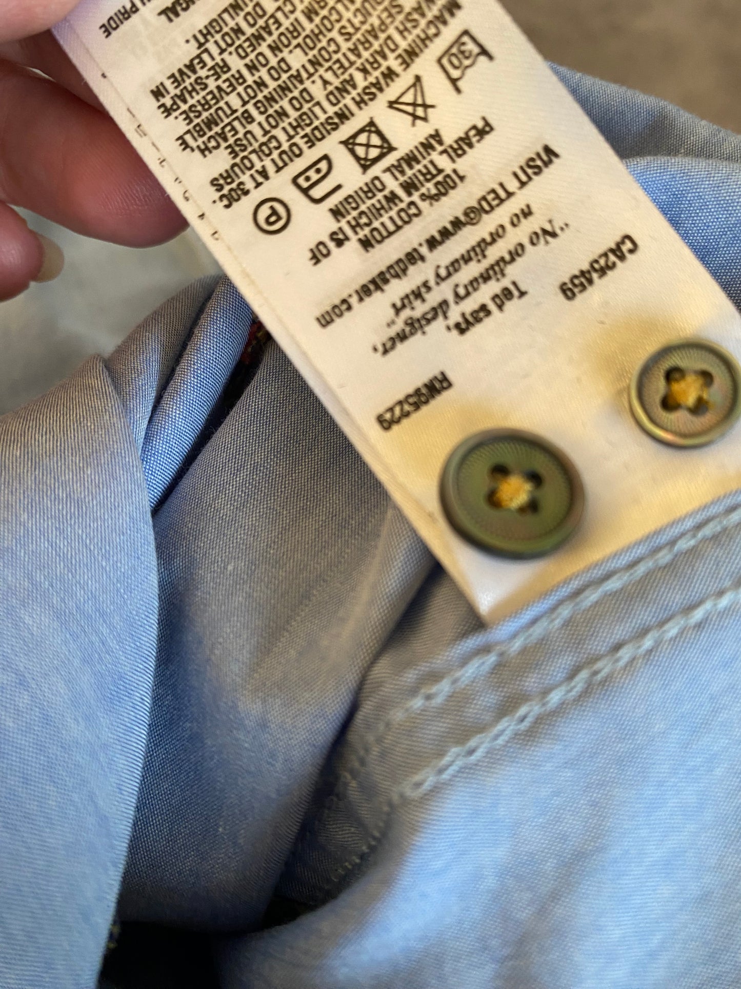 Ted Baker Parrot Embroidered Shirt Size XXL