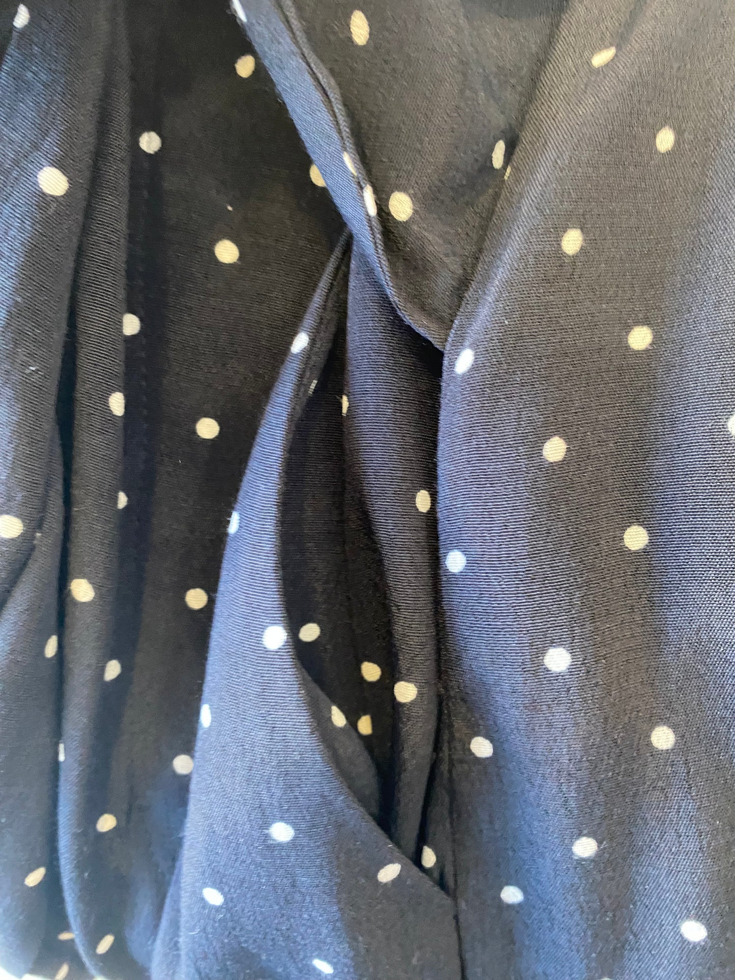 Hobbs Jumpsuit Cream and Black Polka Dot Size 12