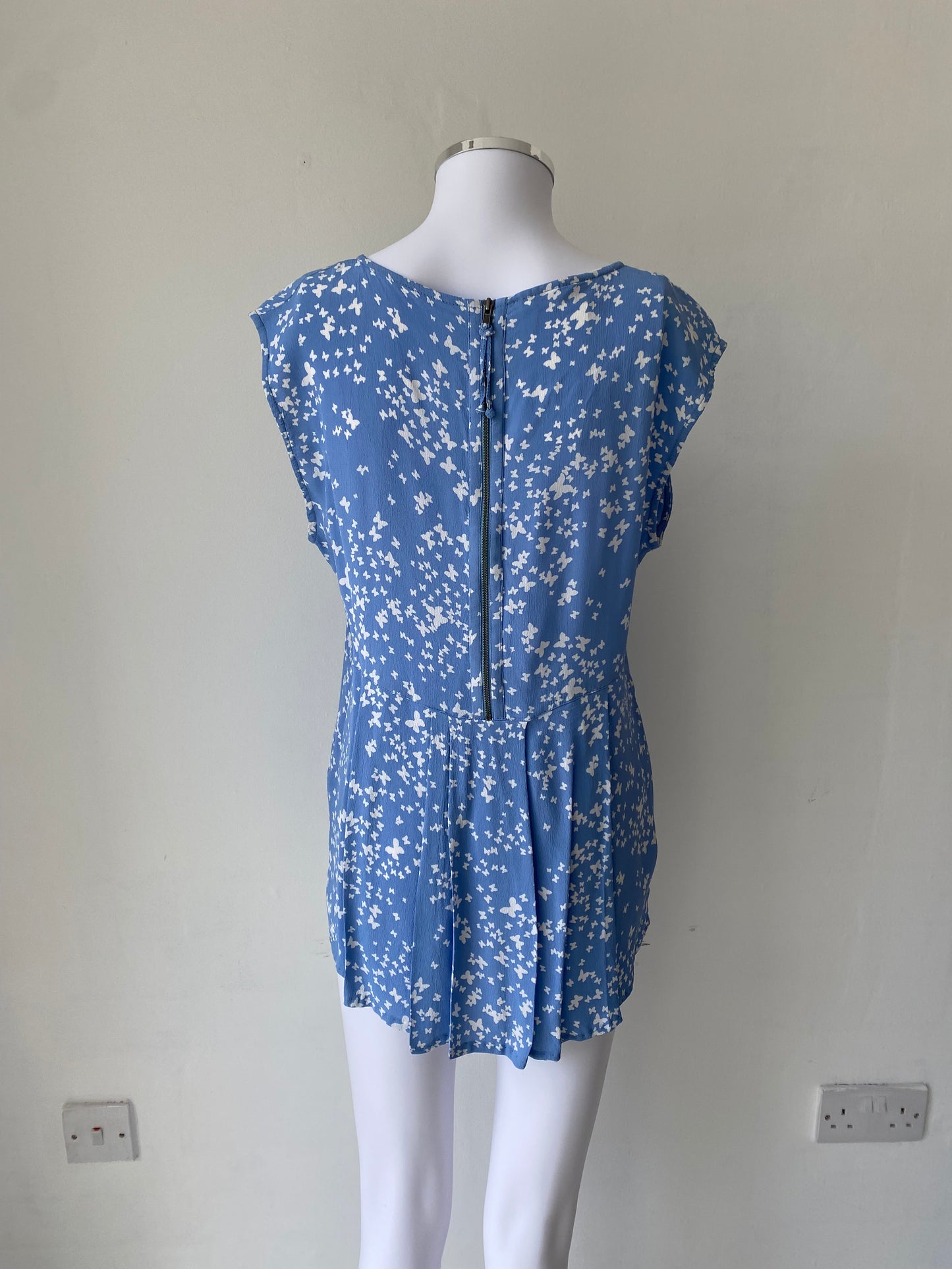 Masai Blue Patterned Top Size 12