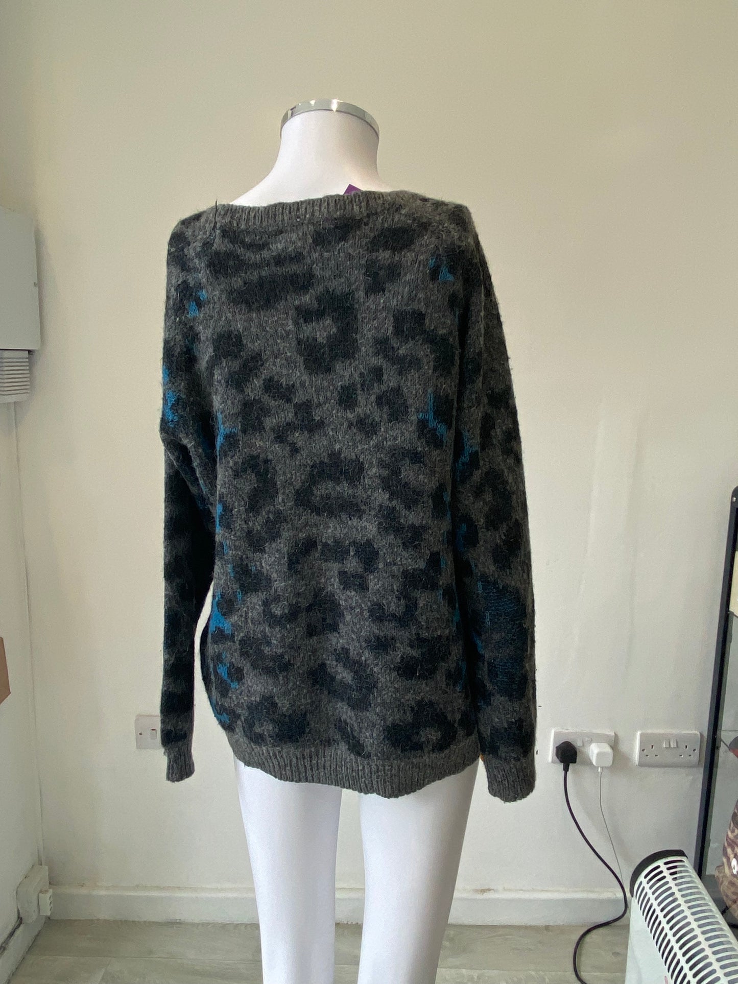 Claudie Pierlot Mohair Leopard Print Jumper Size 8-10