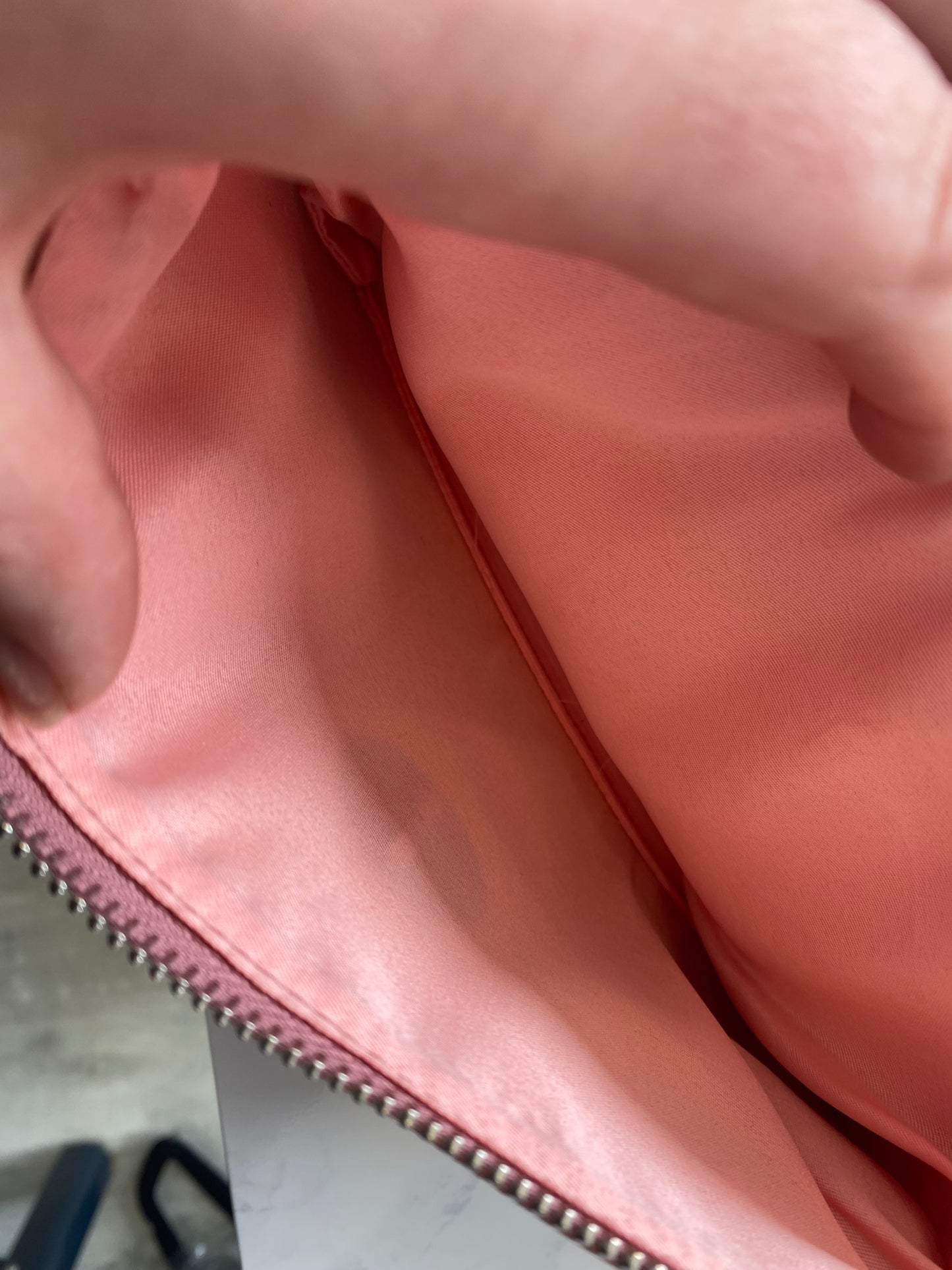 Pink Faux Leather Clutch Bag