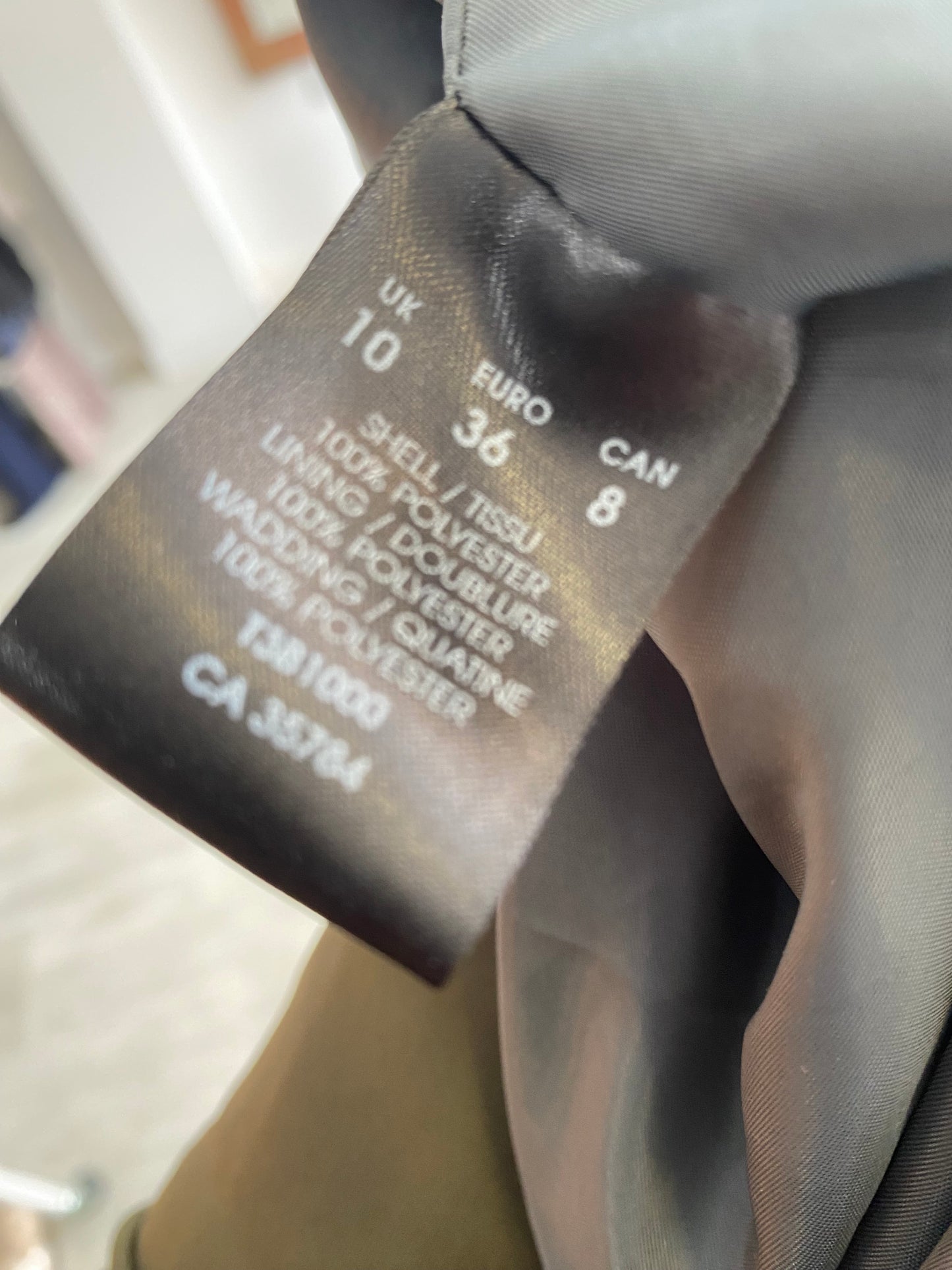 Planet Dark Grey Barbour-Style Belted Coat Size 10