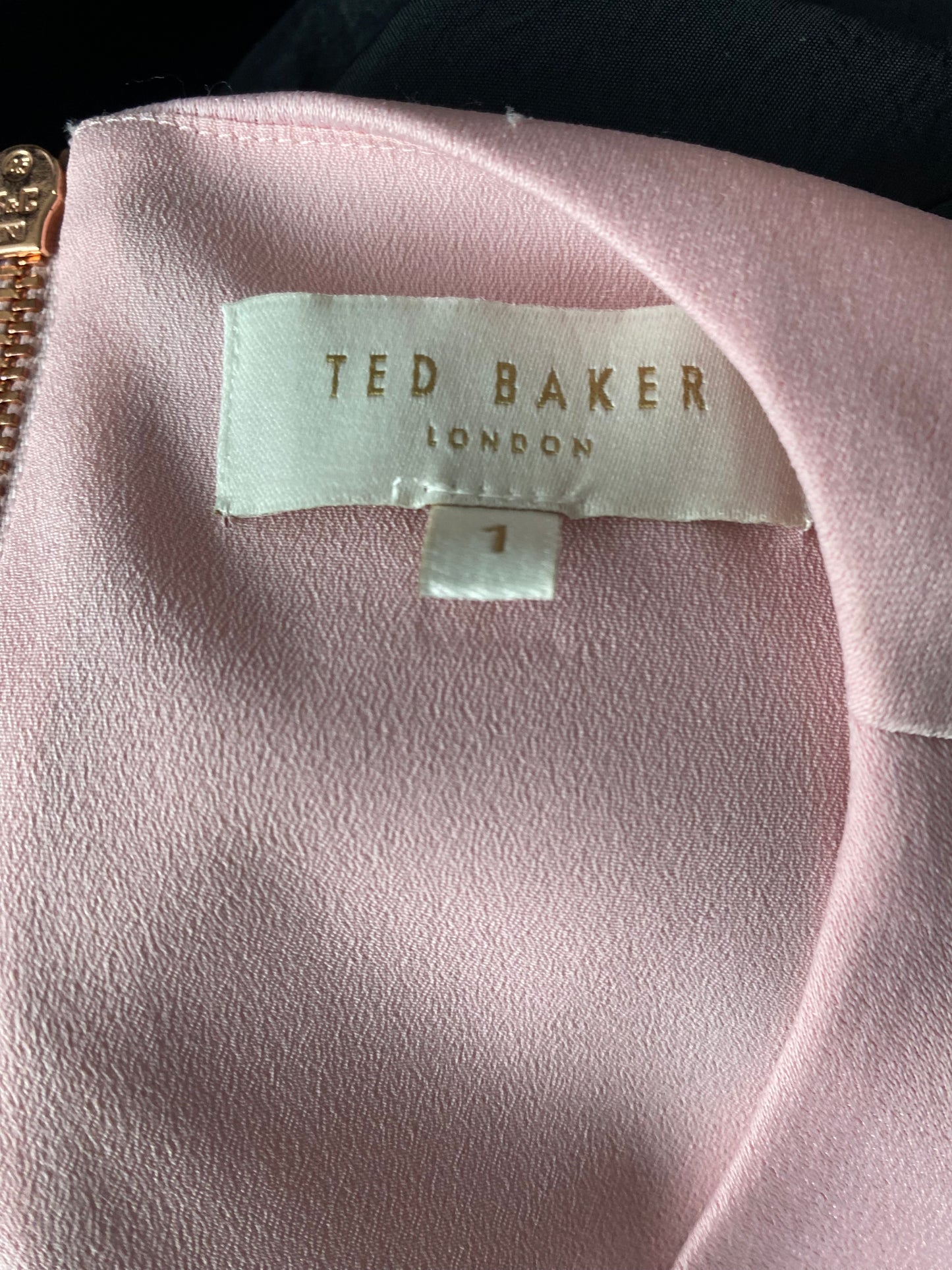 Ted Baker pink top with pearls size 8