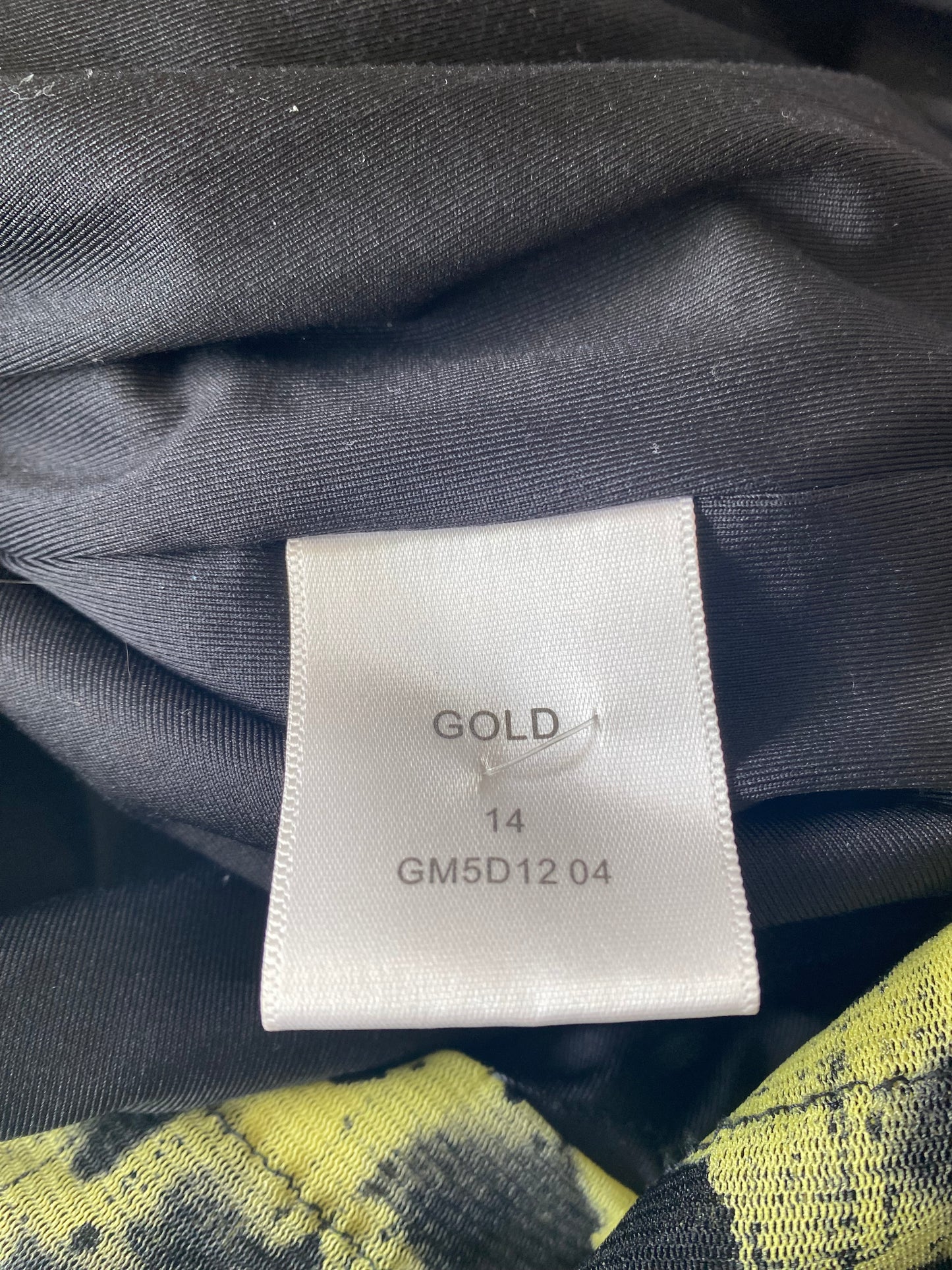 Gold animal print dress size 14