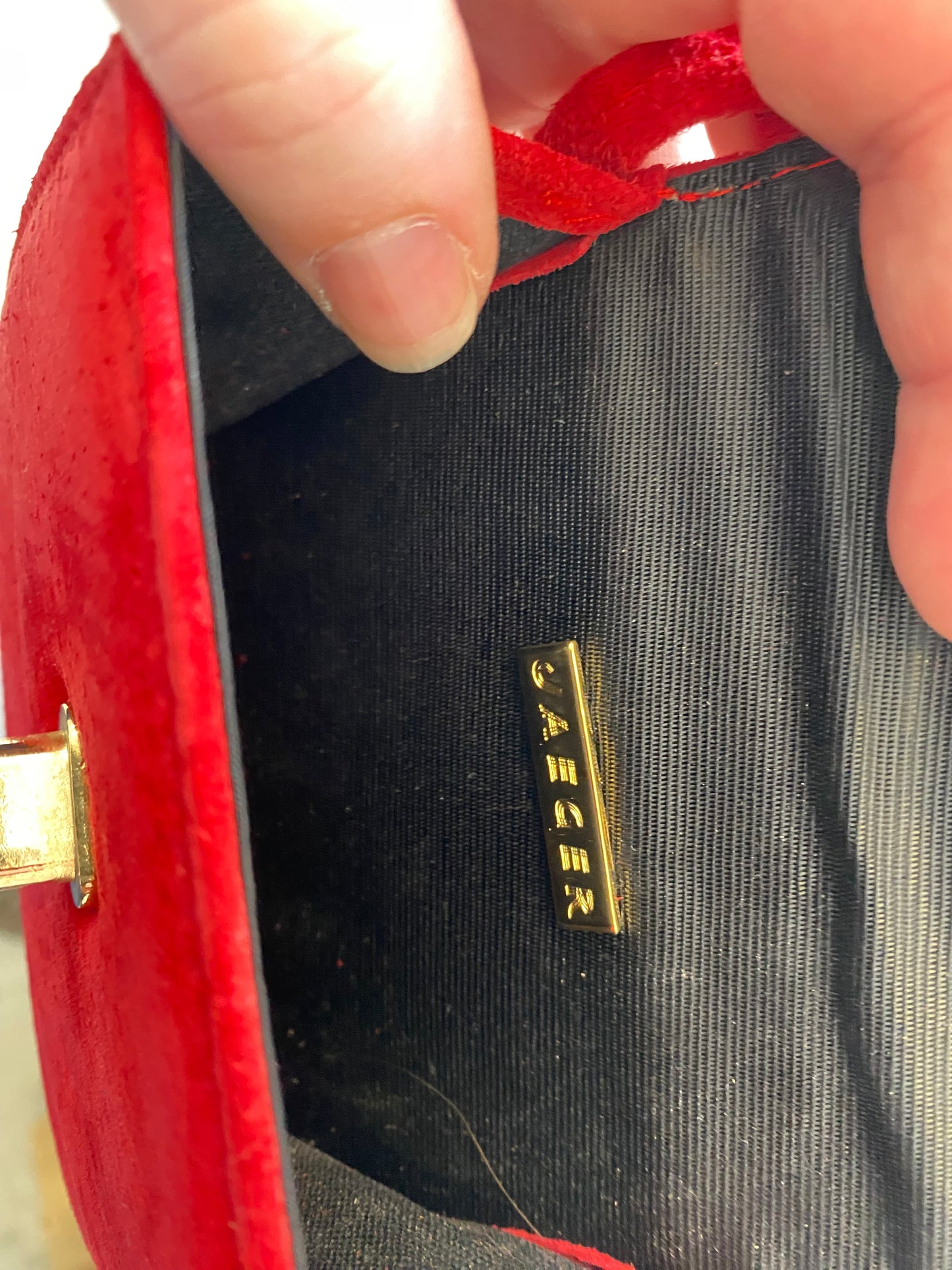 Jaeger Suede Crossbody Mini Handbag