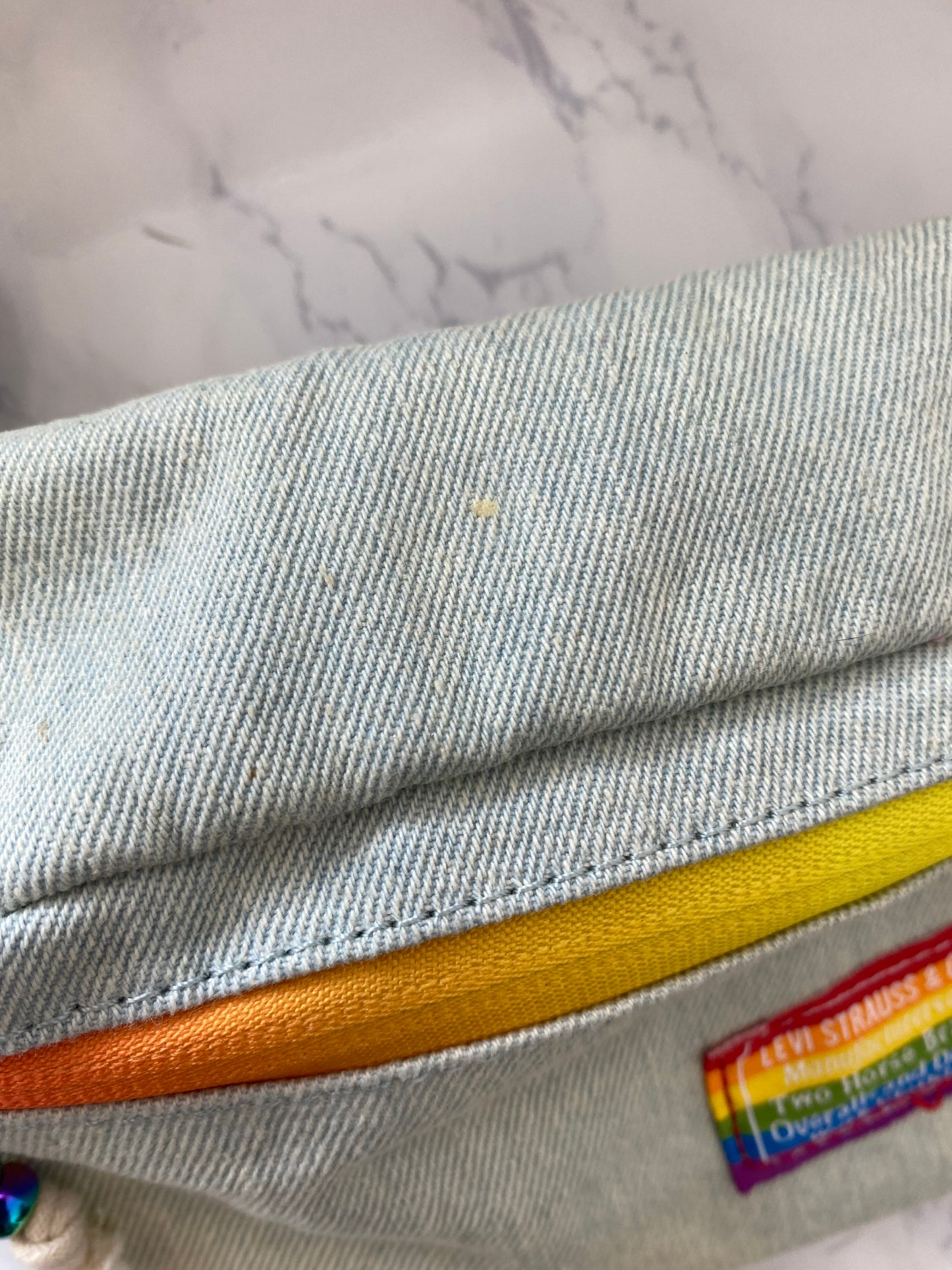 Levi’s Cream Bumbag with Rainbow Detailing