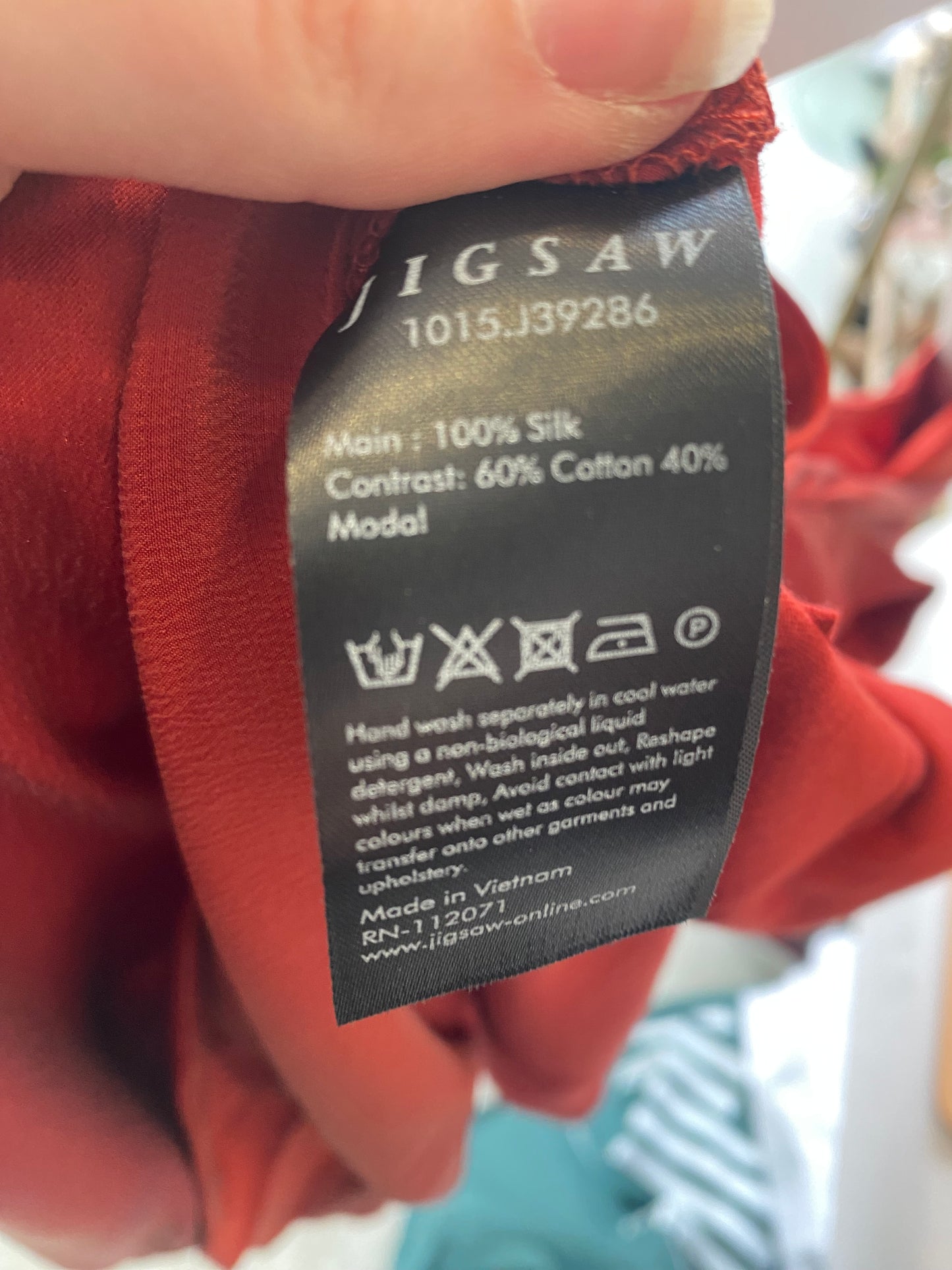 Jigsaw Burnt Orange Top Size XS 6-8