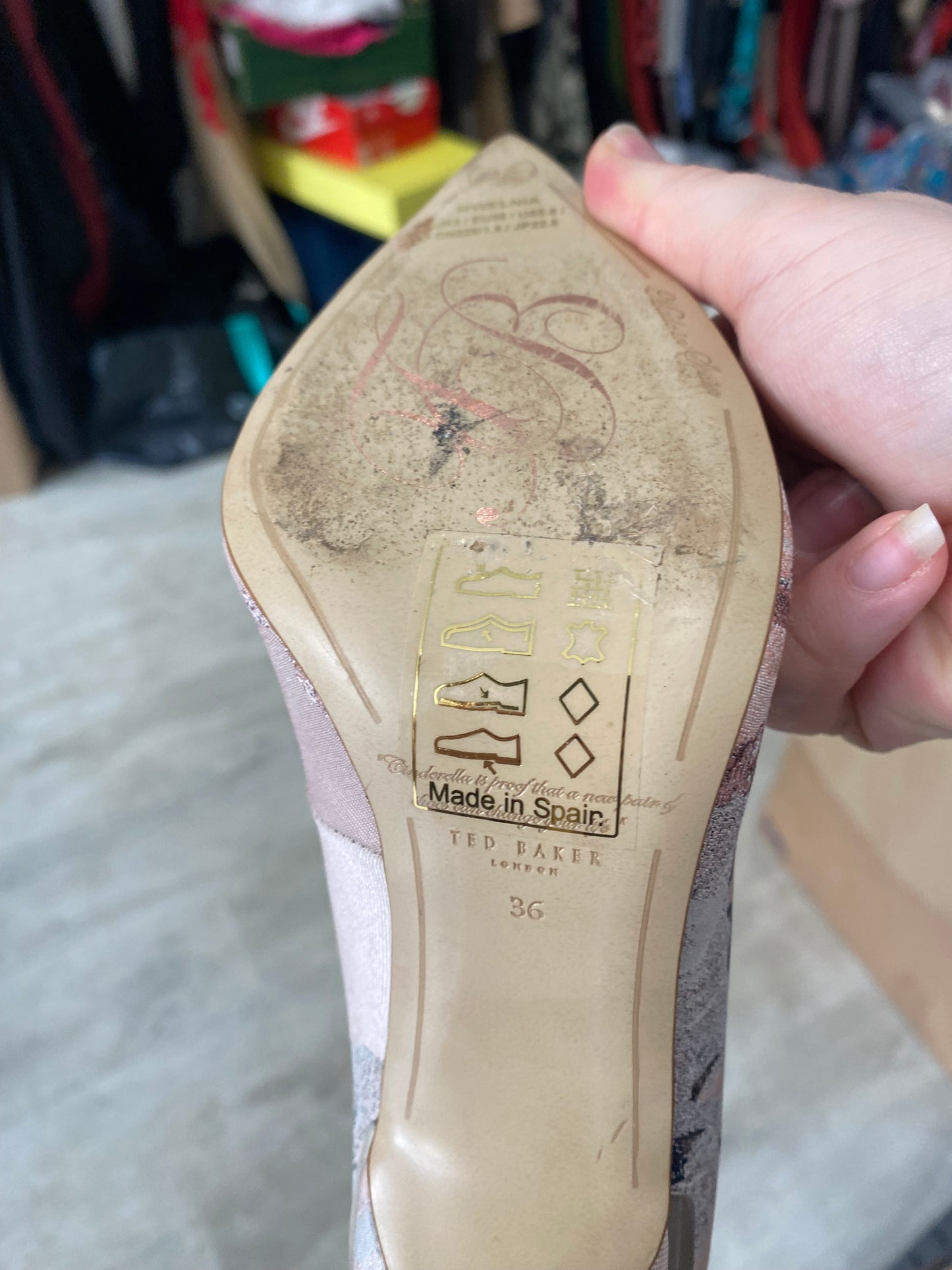 Ted Baker floral heels size 3