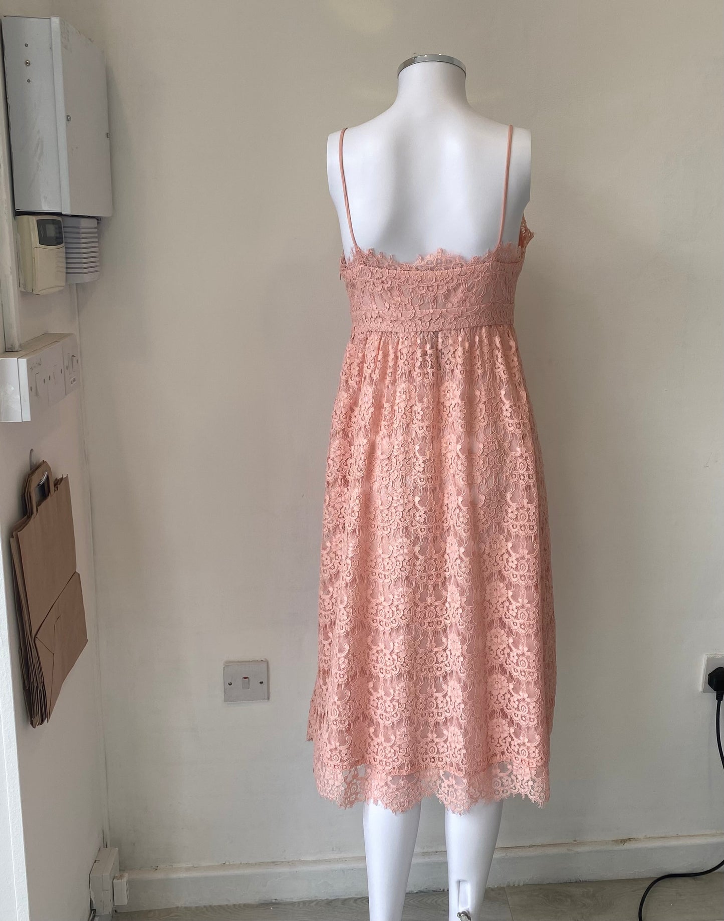 Claudie Pierlot Pink Lace Dress Size 8