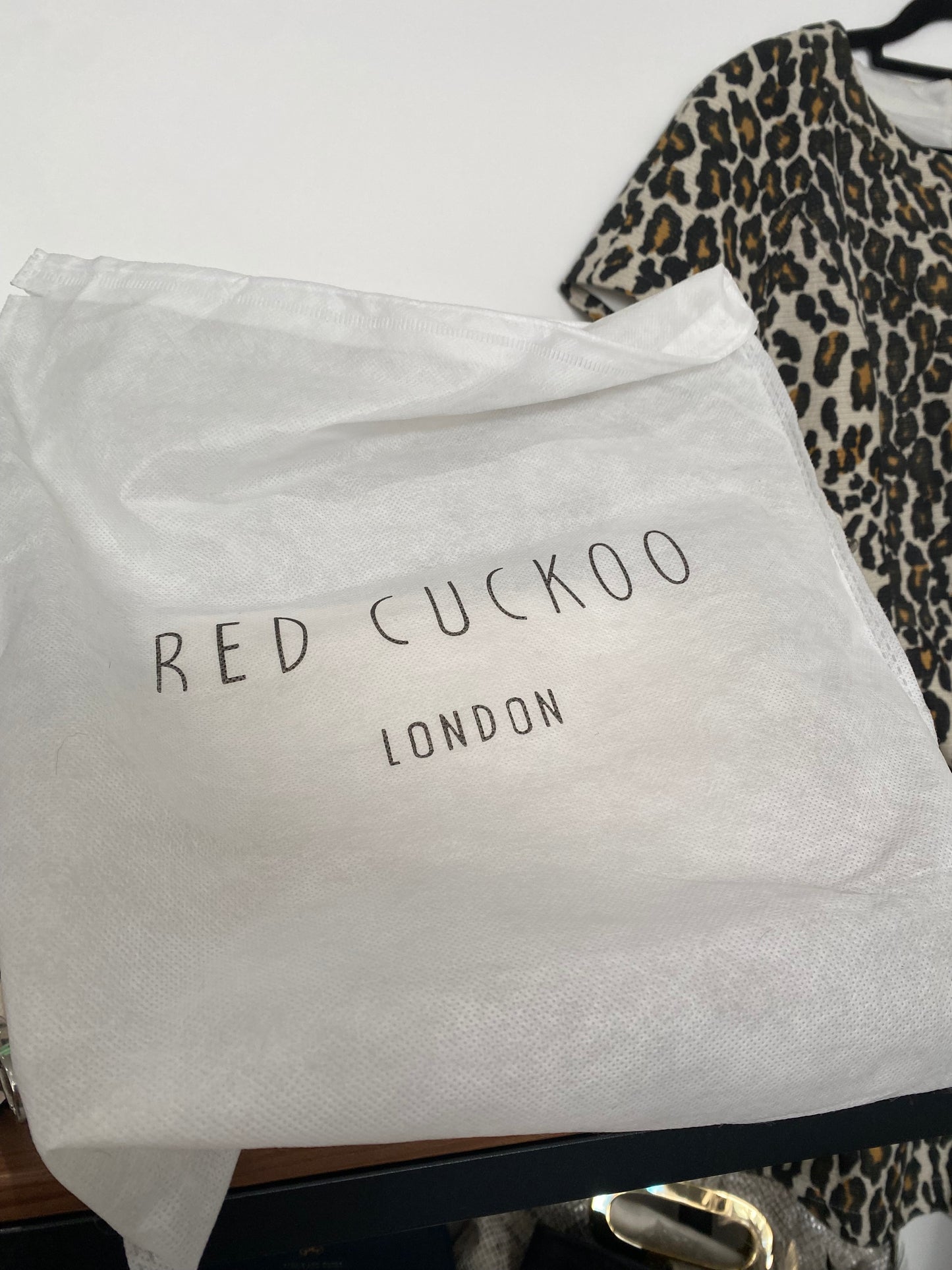 Red Cuckoo cream leather handbag brand new