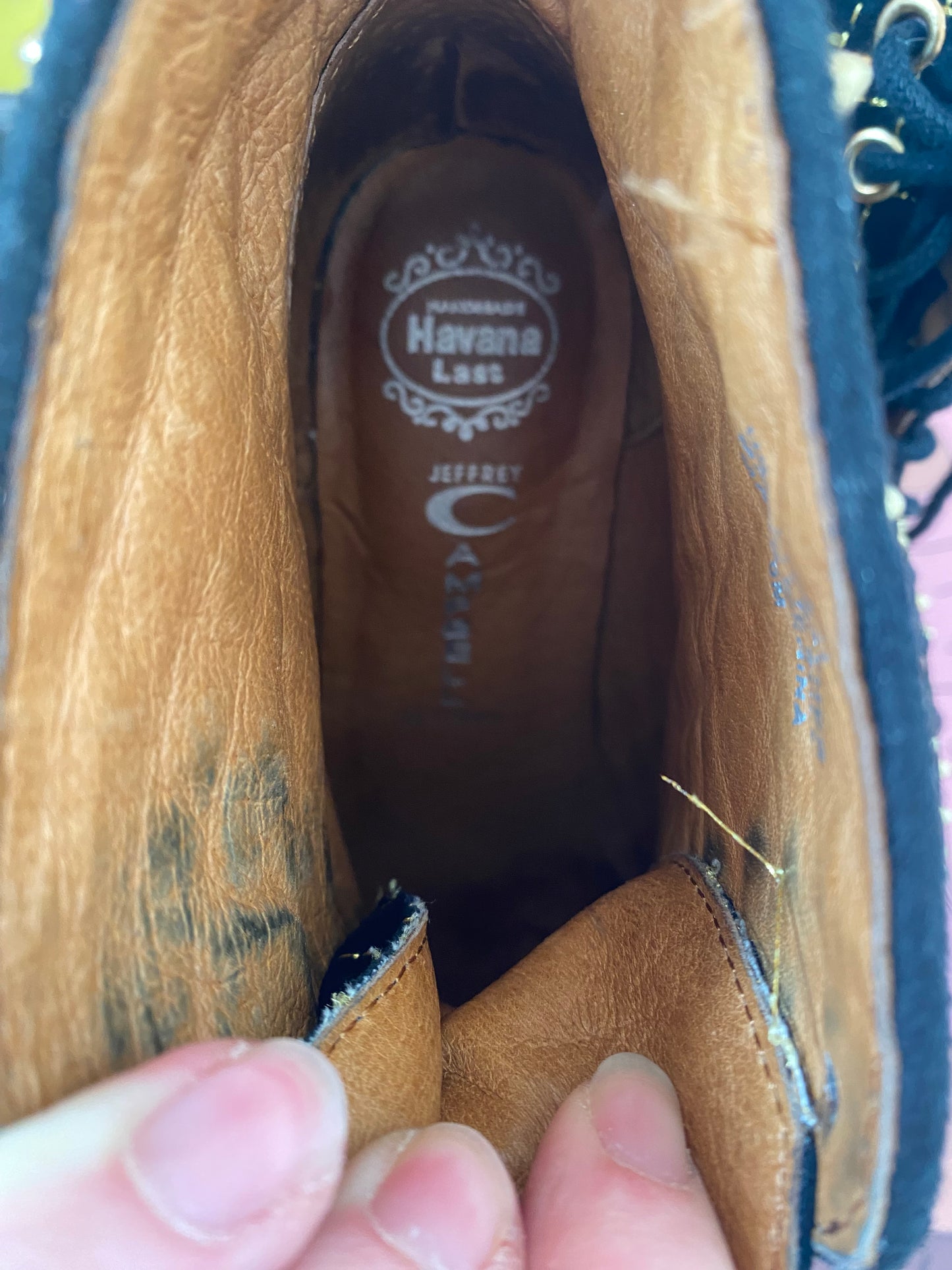 Jeffrey Campbell Gold Studded Boots Size 4