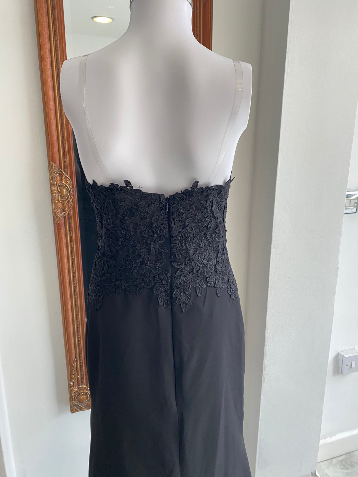 Black Lace Prom Dress Size 8