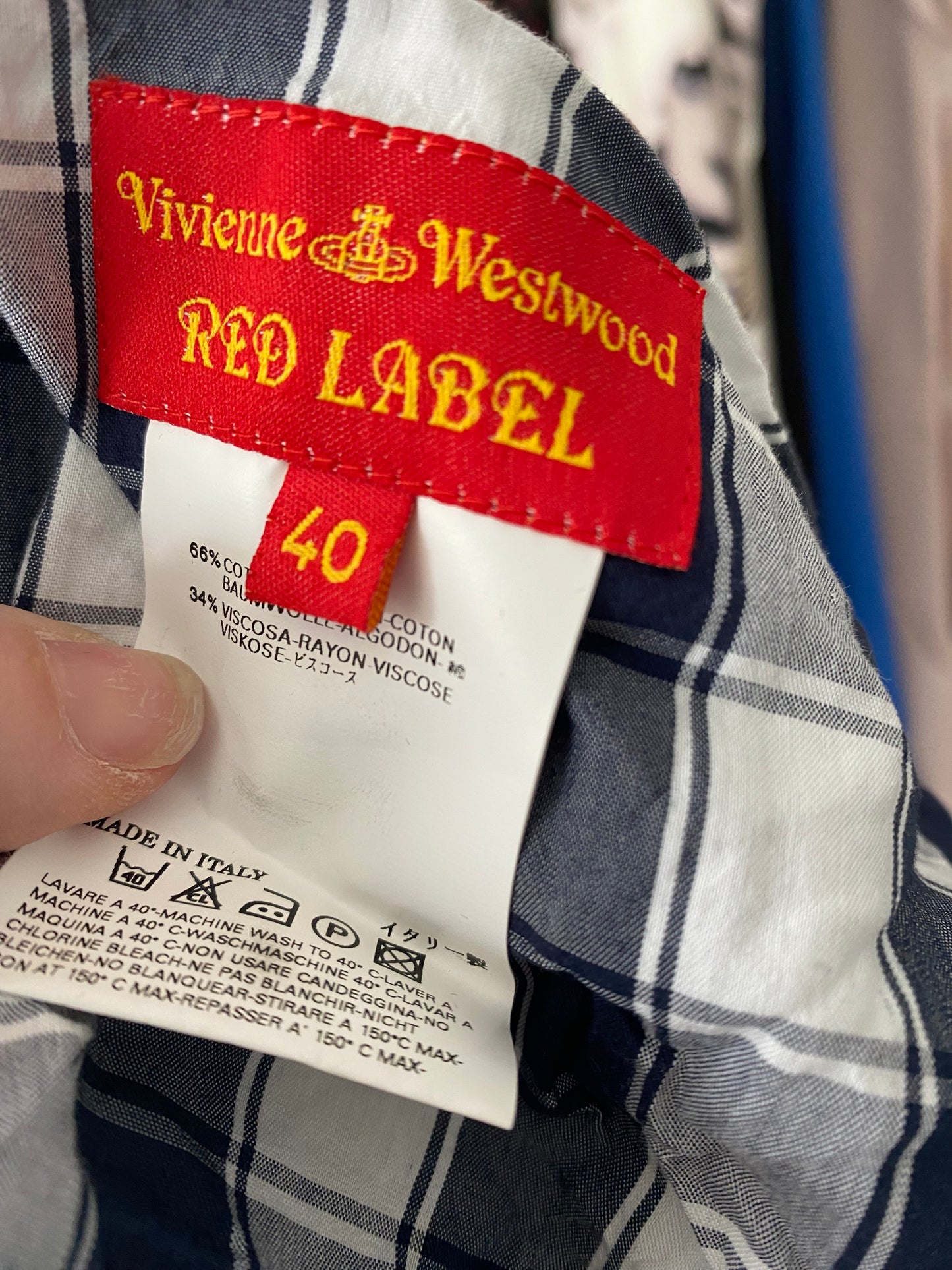 Vivienne Westwood Red Label Plaid Checked Halter Tie Dress Size 40 8-10