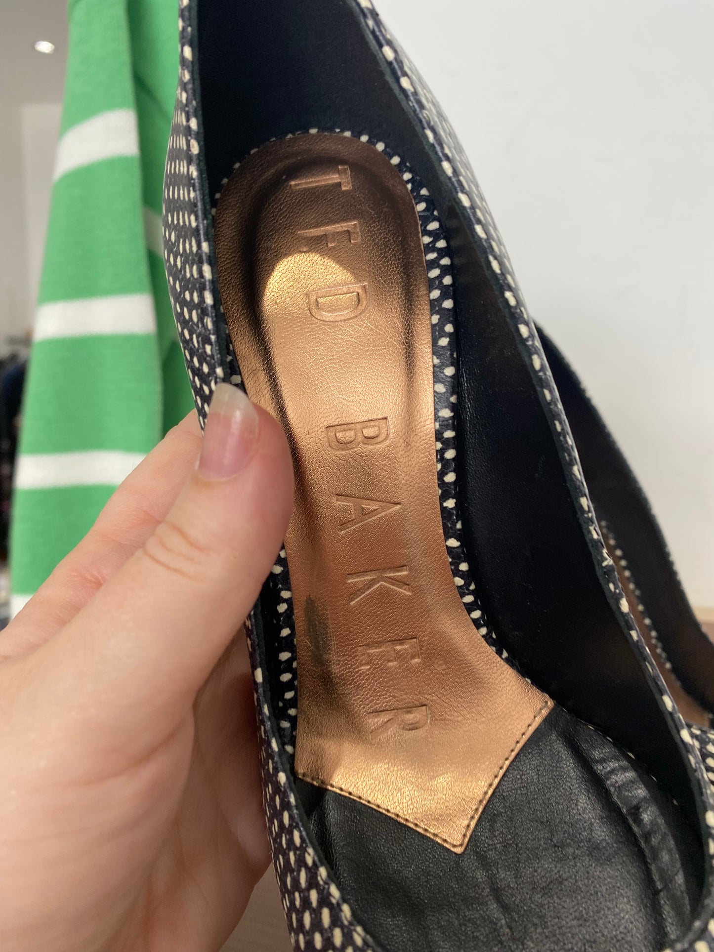 Ted Baker dotted heels size 3