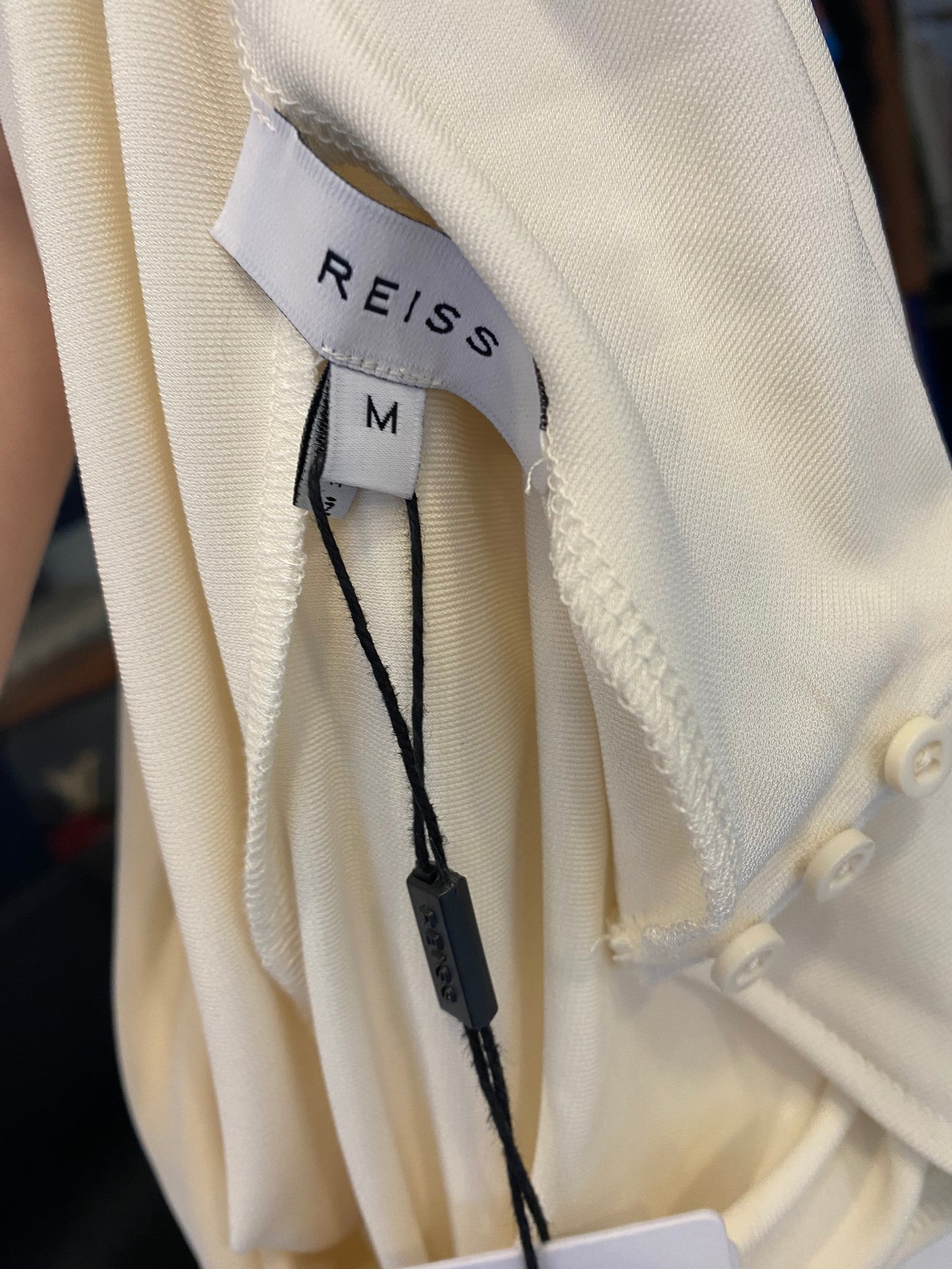 Reiss Cream Cold Shoulder Top Size Medium 12 With Tags