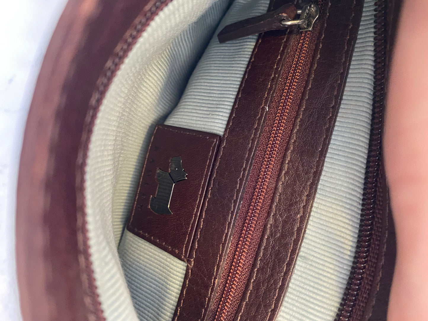 Radley Burgundy Leather Cross Body Handbag