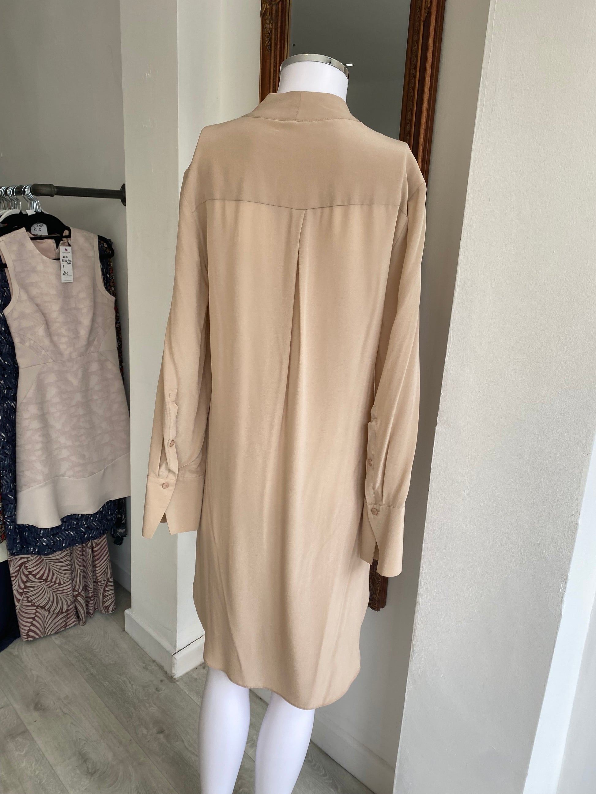 modern rarity dresses Modern Rarity 100% Silk Beige Dress Size 10