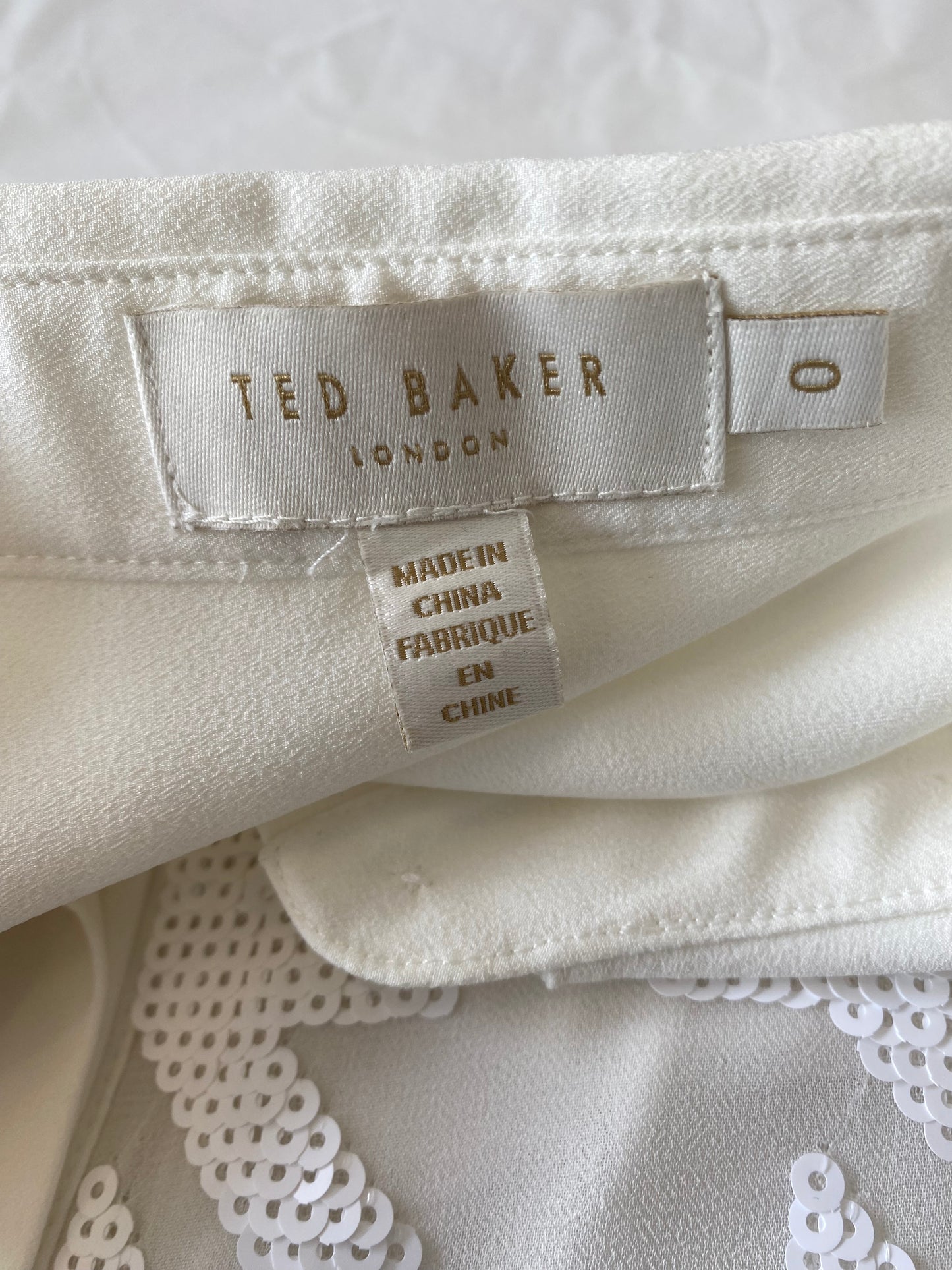 Ted Baker sequin blouse size 8