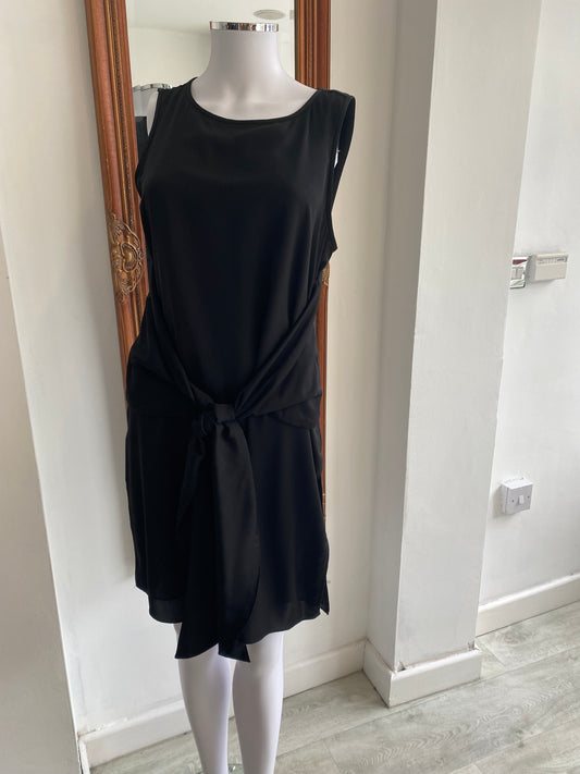 Mint Velvet Black Knot Detail Dress Size 10