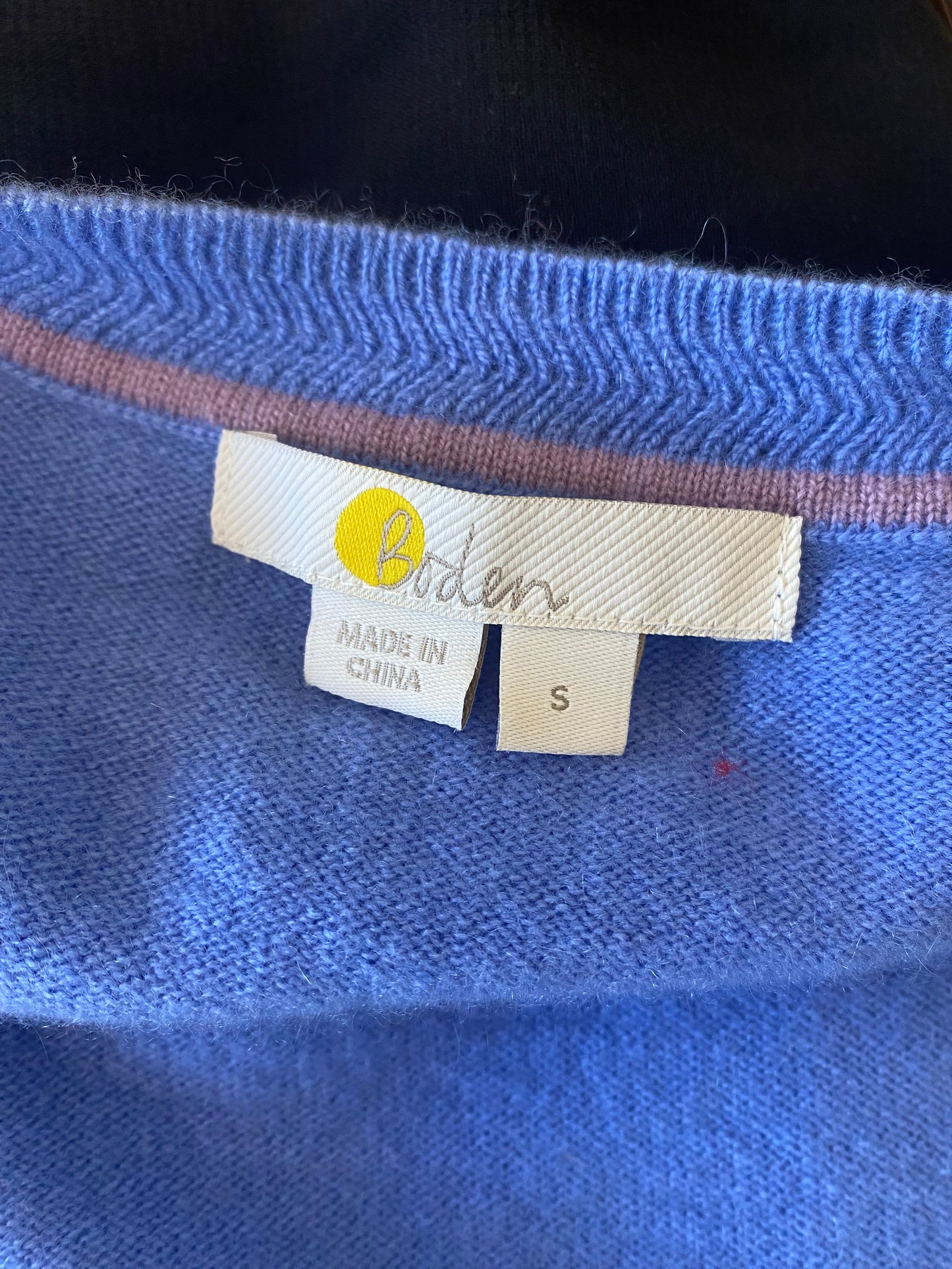 Boden Blue Cashmere Cardigan Size Small 8-10